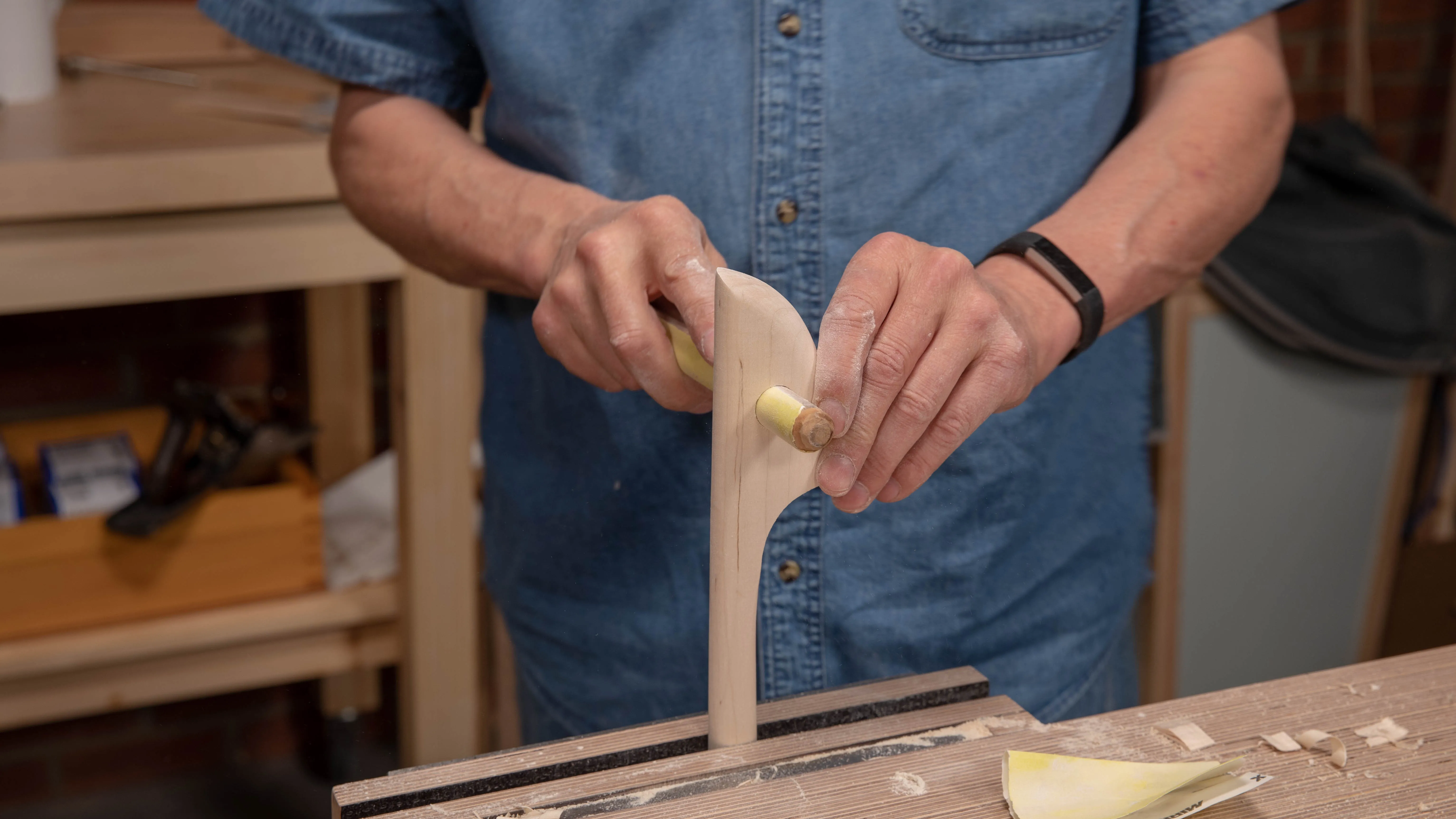 Also sand inside the hole to remove any loose fibres