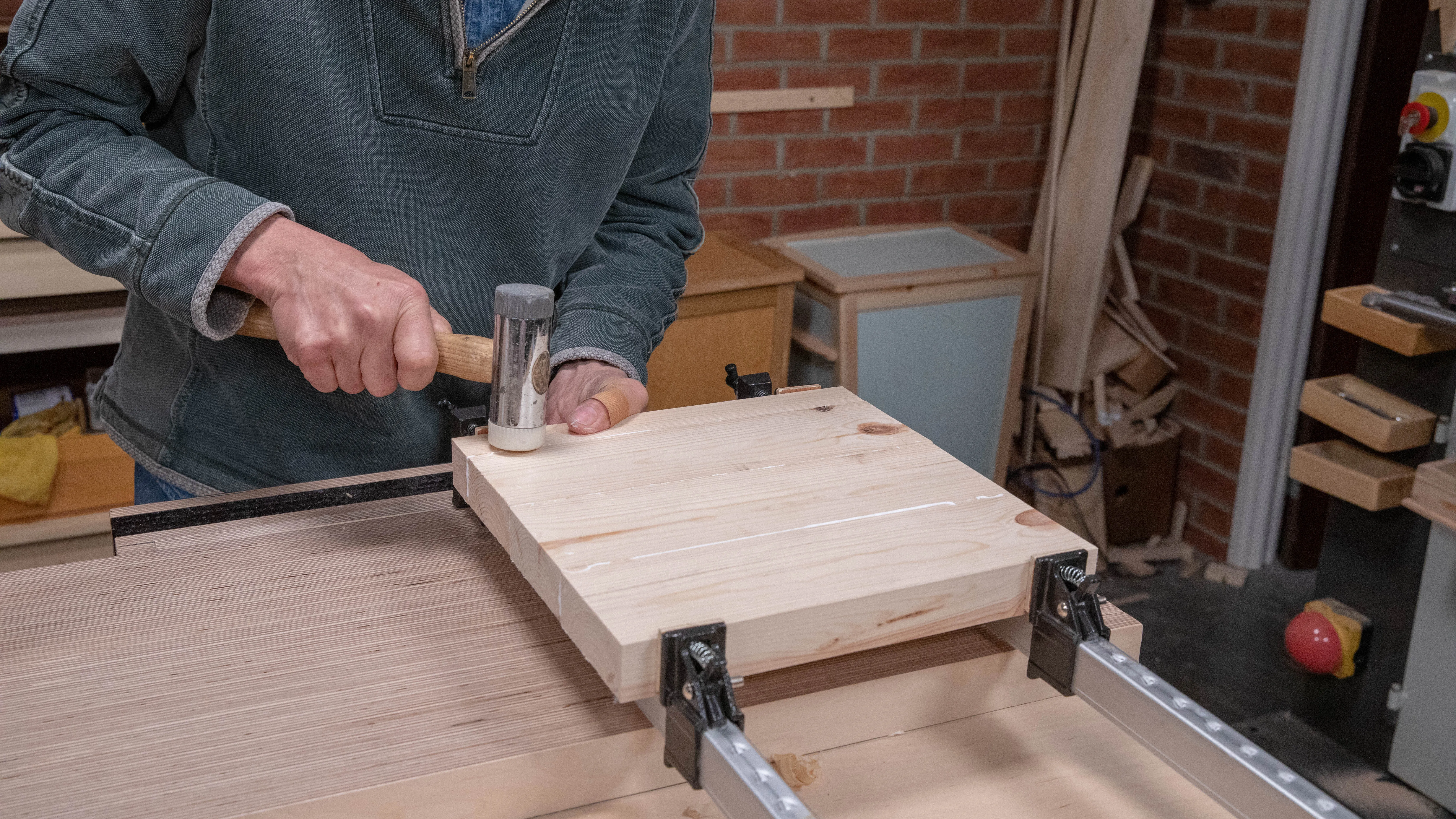 You can use a chisel hammer to align the top faces