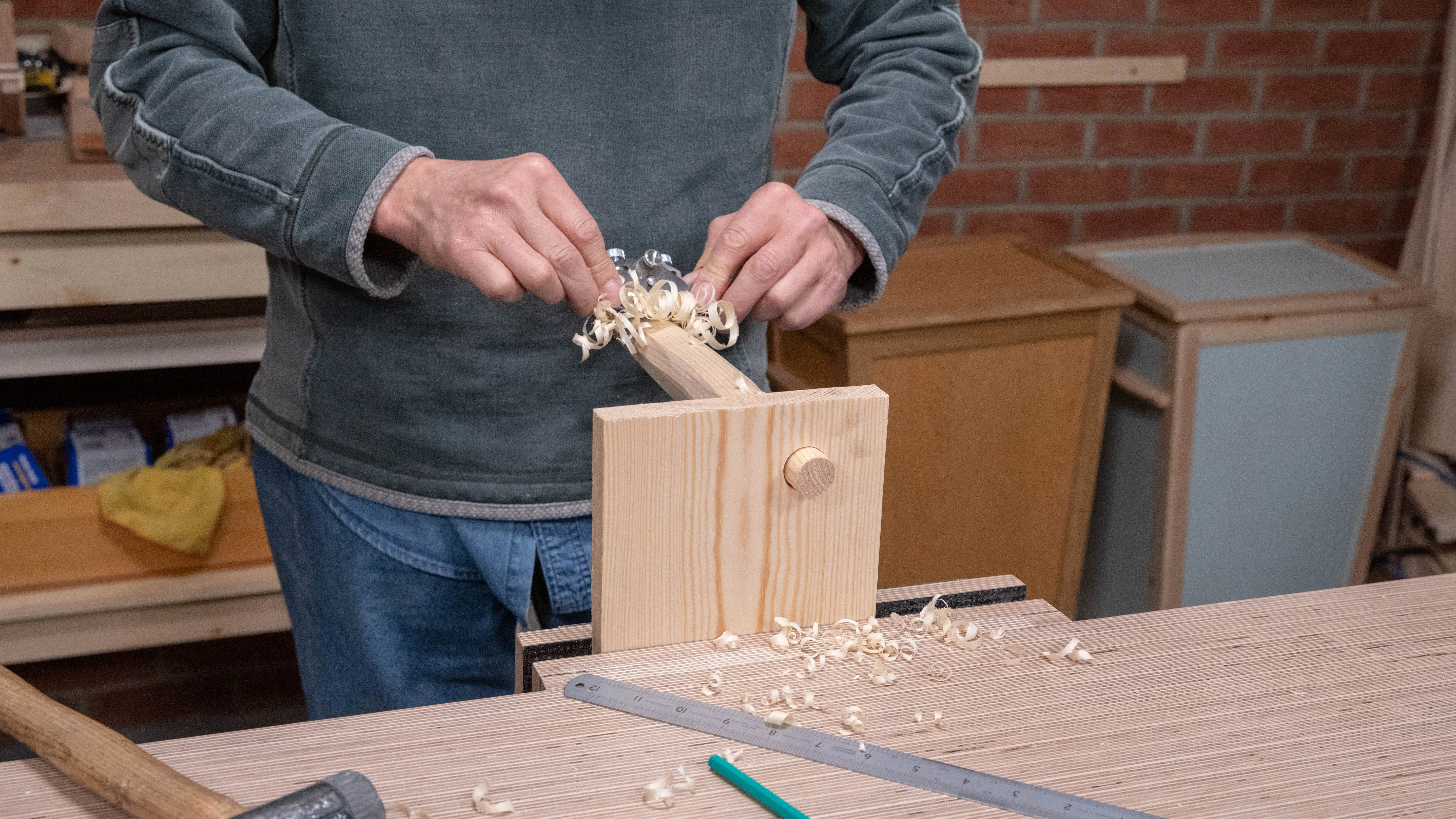 Continue to refine the shape with your spokeshave