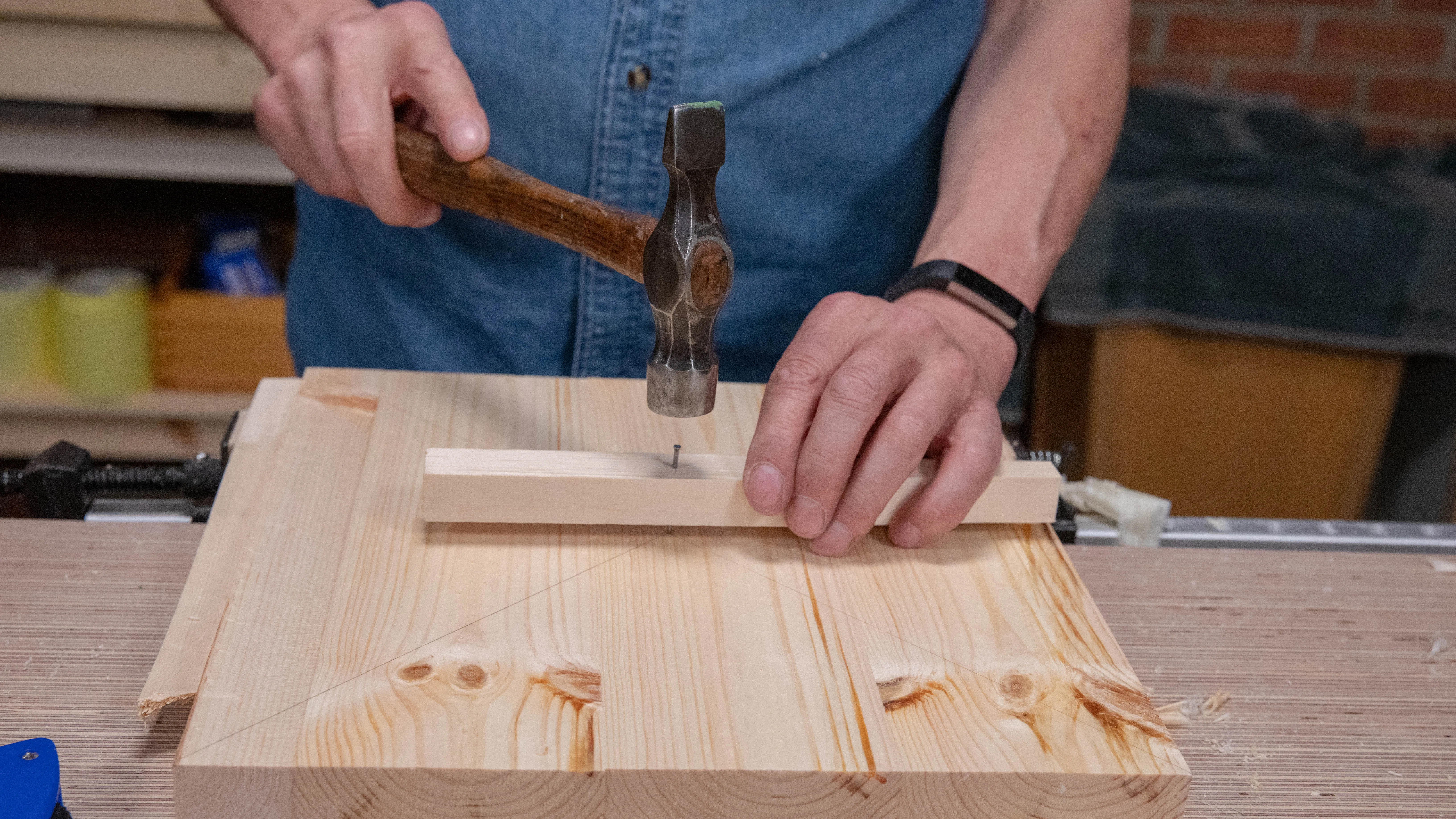 Drive the nail no deeper than 1/8" (3mm) right on your crosshairs