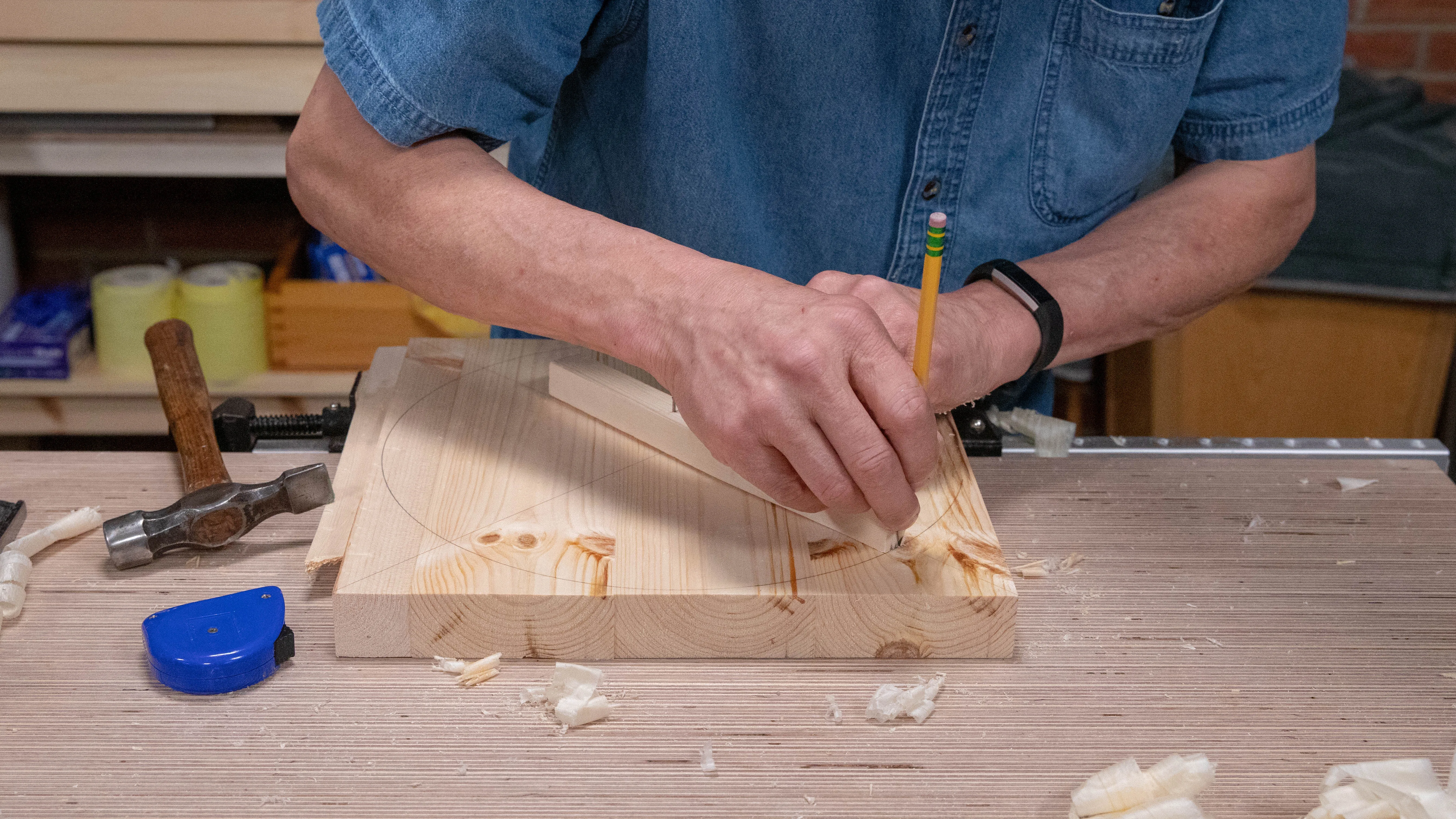 Trace your 12" diameter circle, making sure the nail stays in the hole