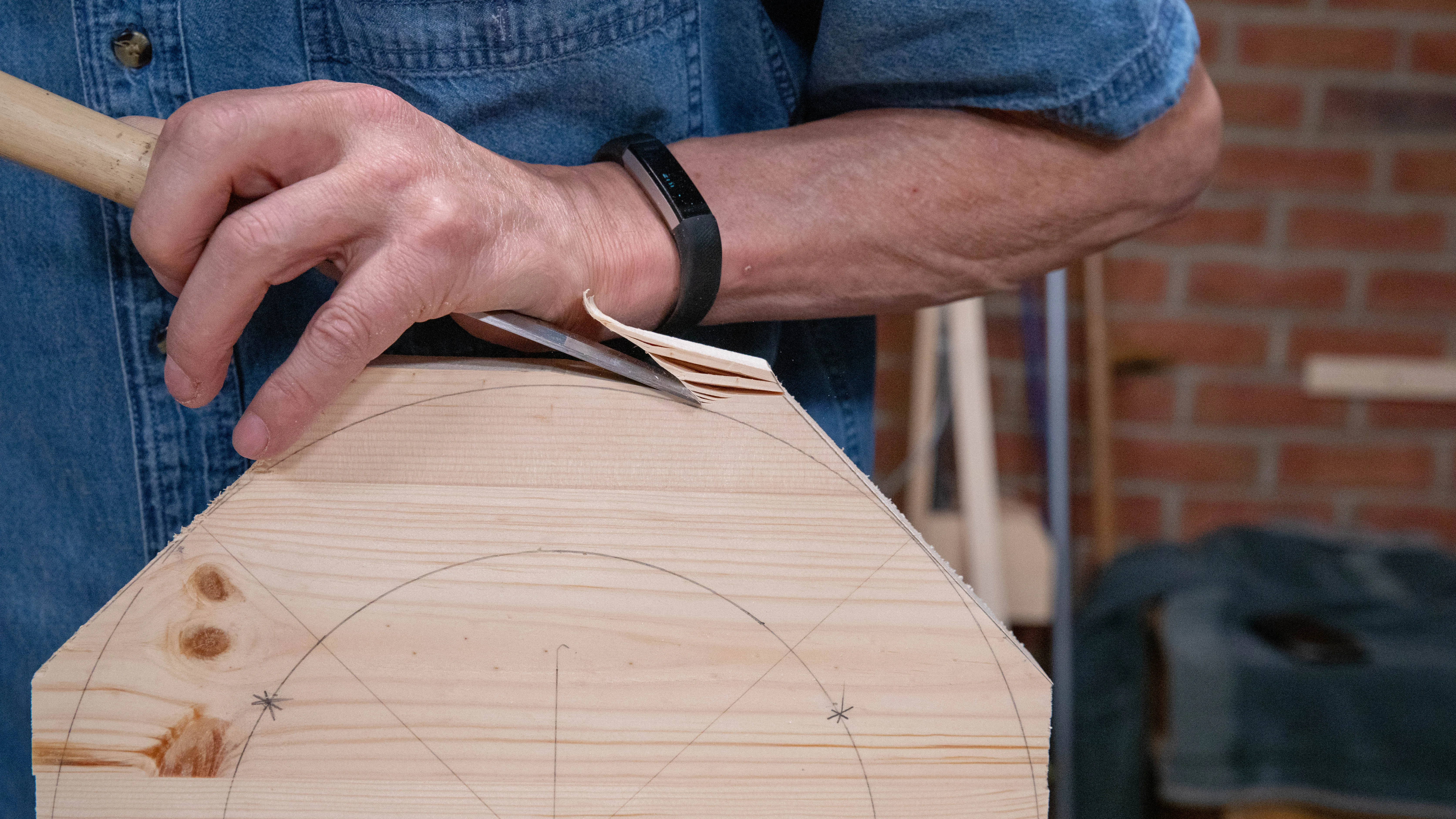 Make sure to stay slightly above the pencil line