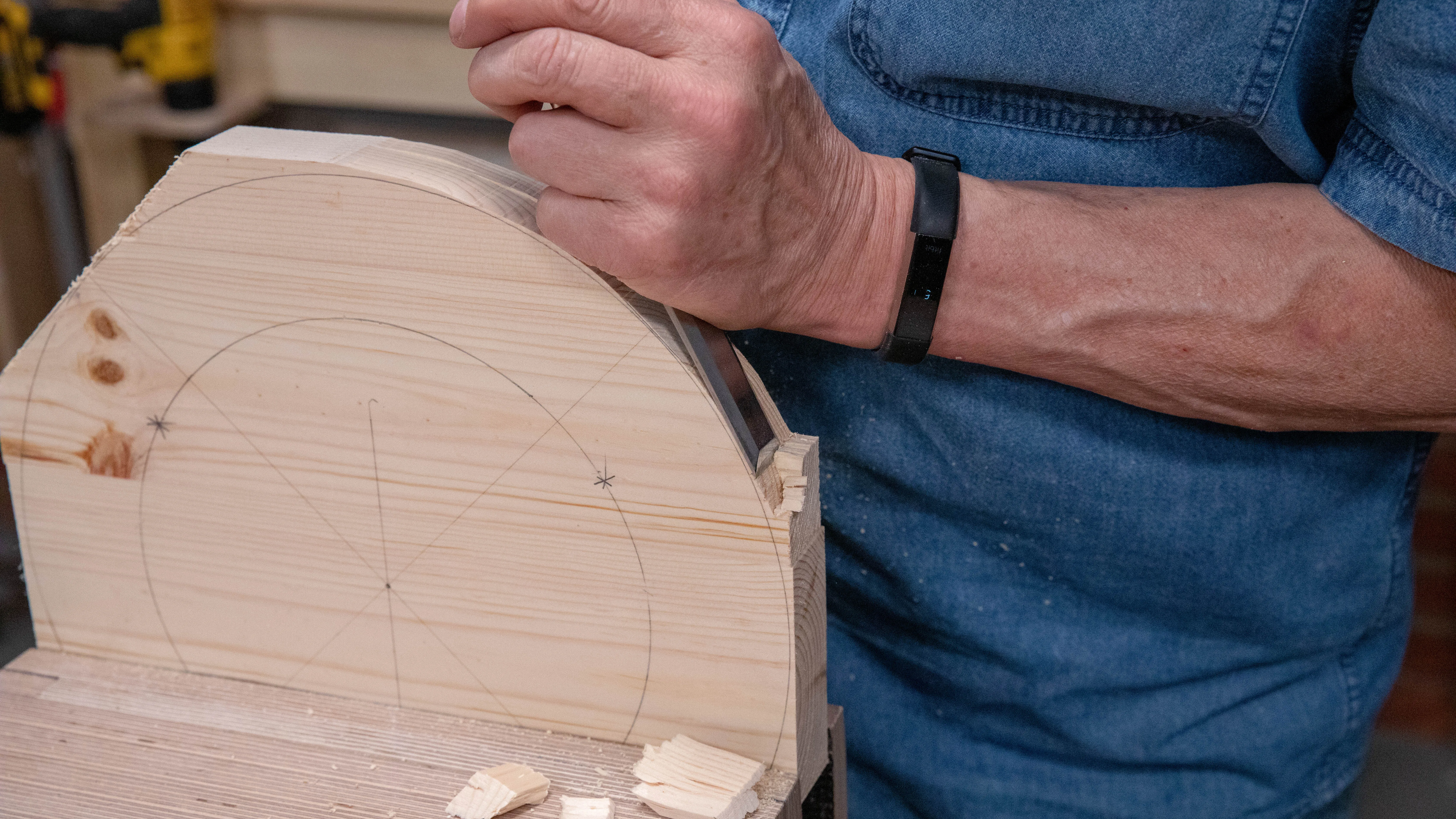 On the end grain, use the corner of your chisel to take small bites at a time