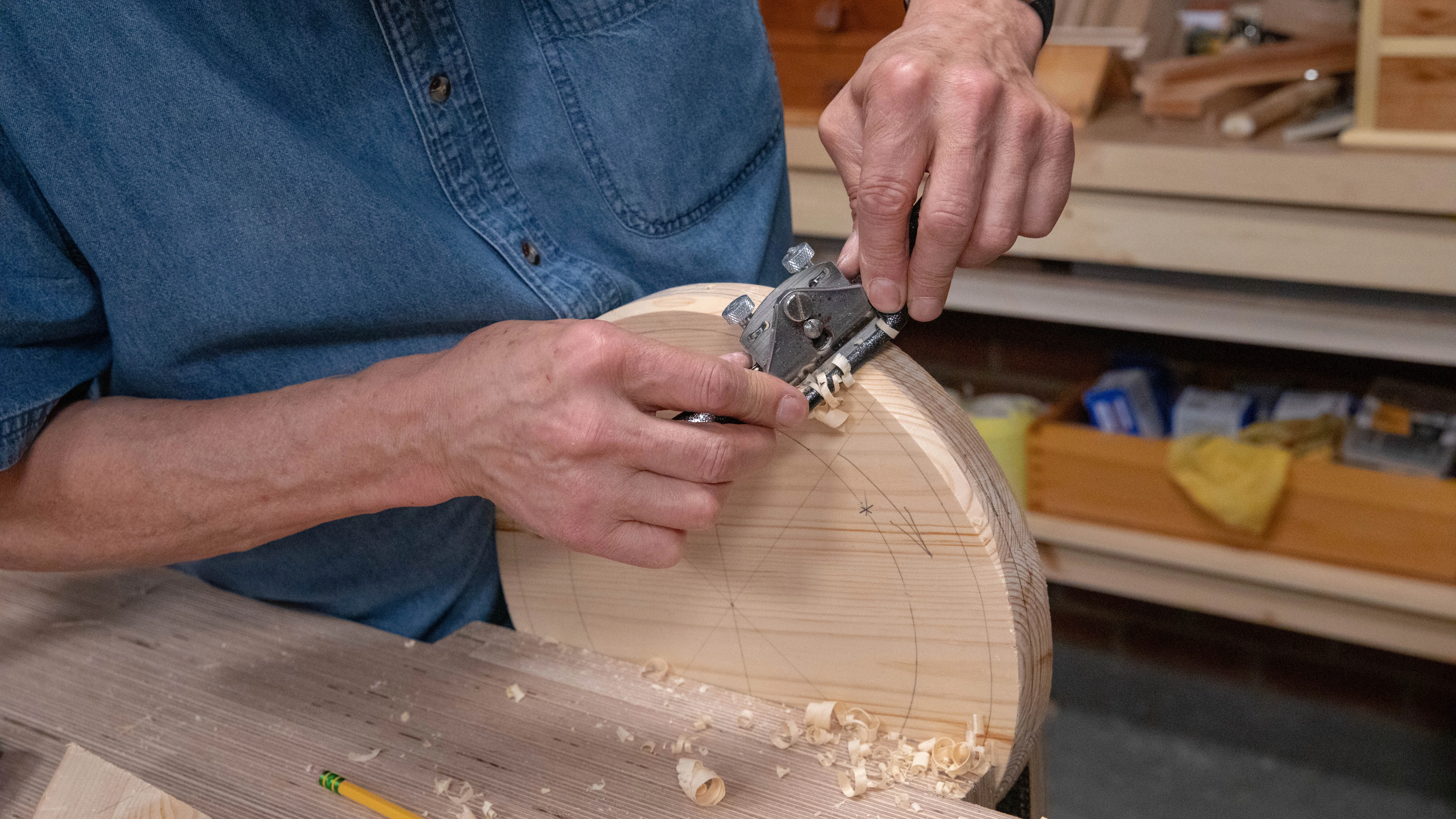 Take the corners off with a spokeshave