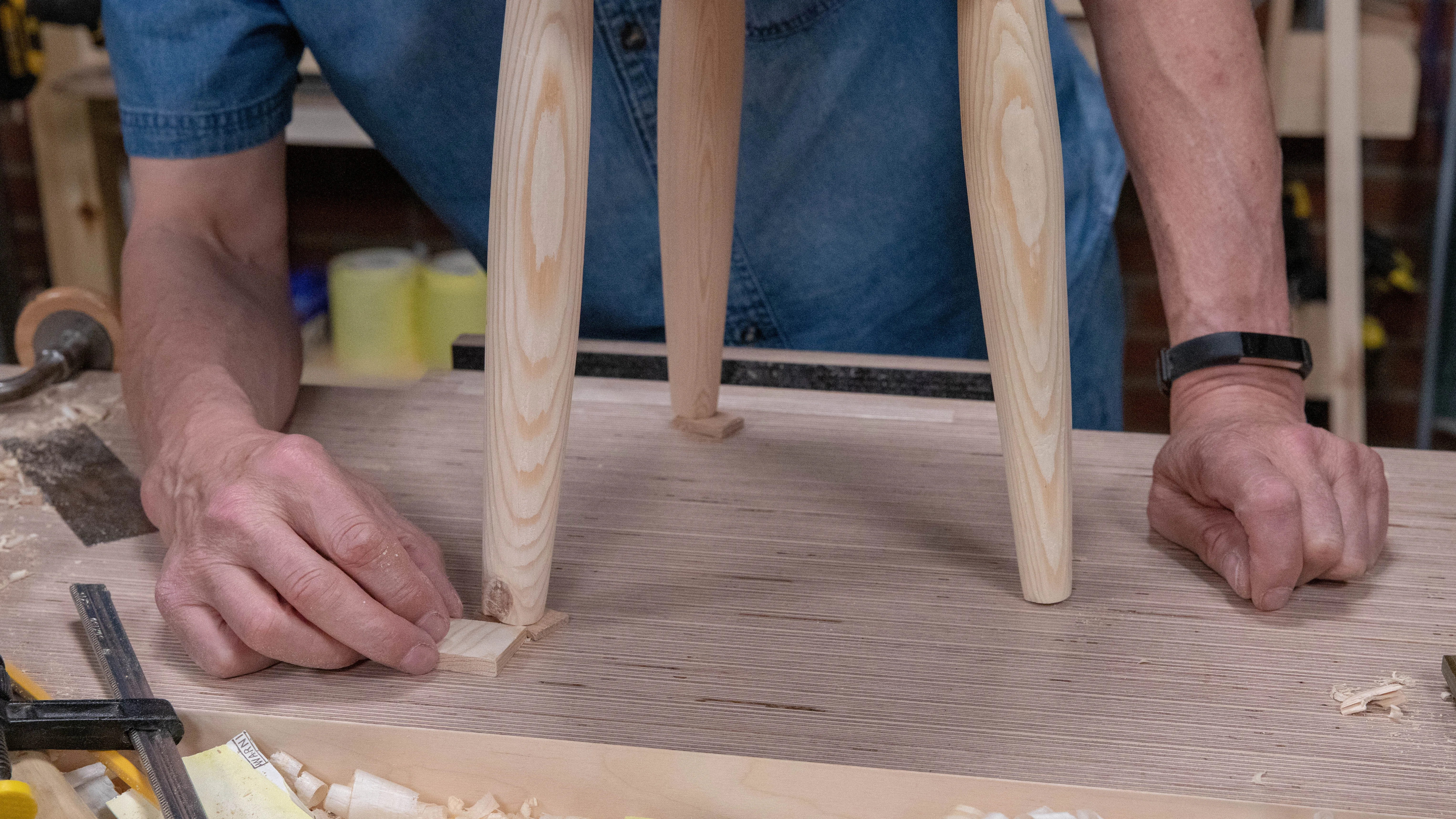 Find a block the same height as your wedge