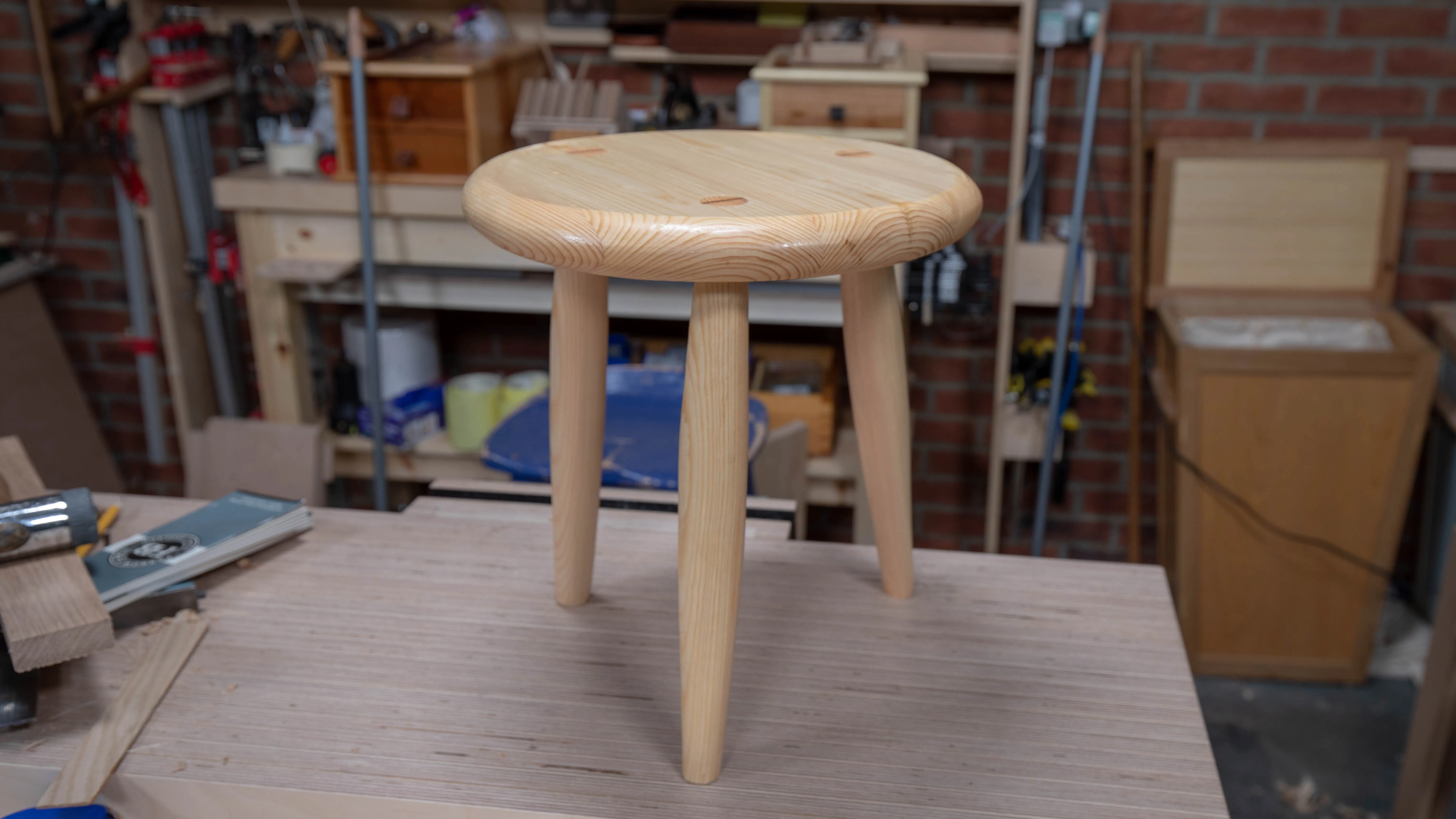 The finished stool after 3 coats