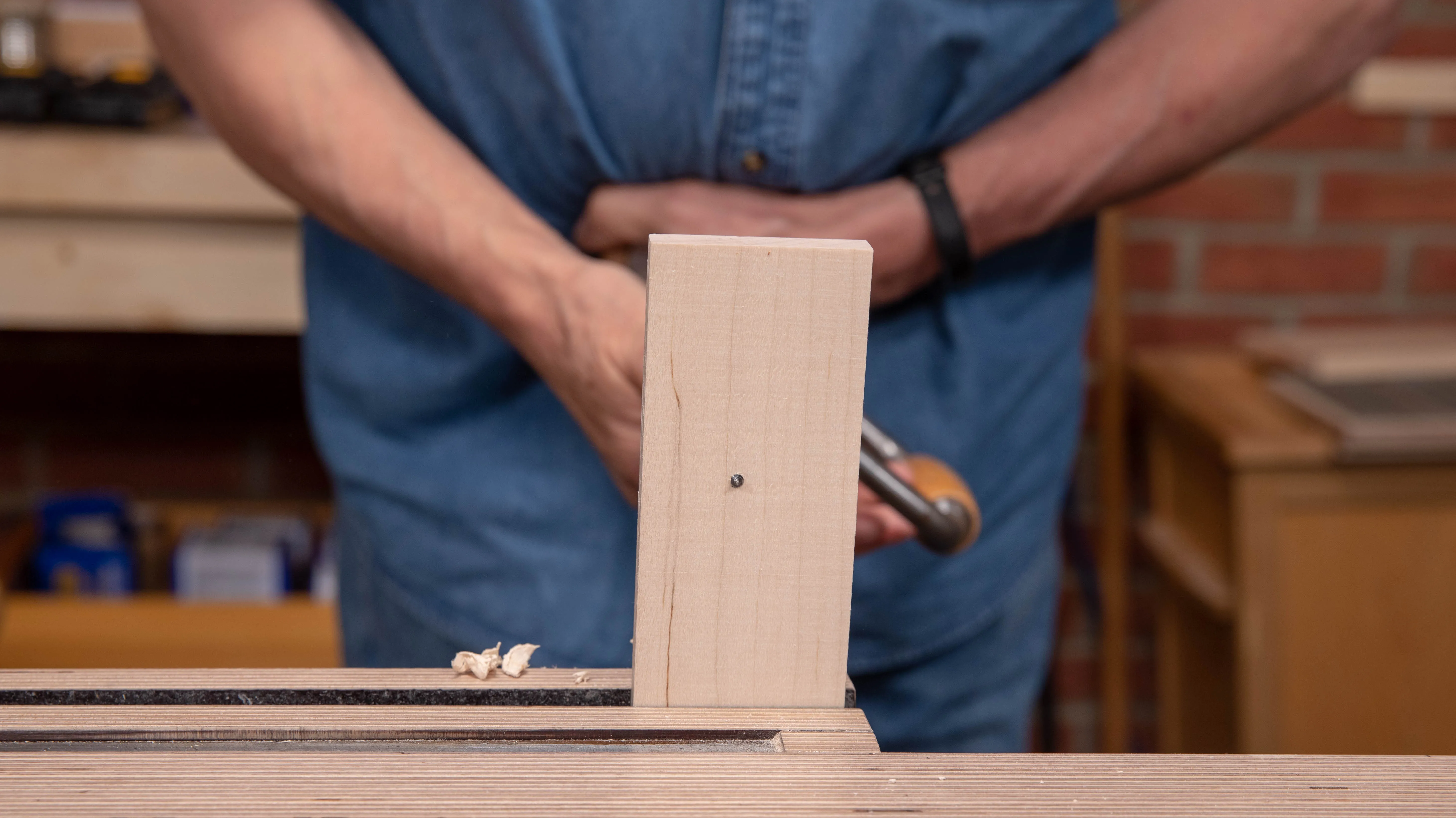 Stop and turn the blank around as soon as the snail pokes through on the other side