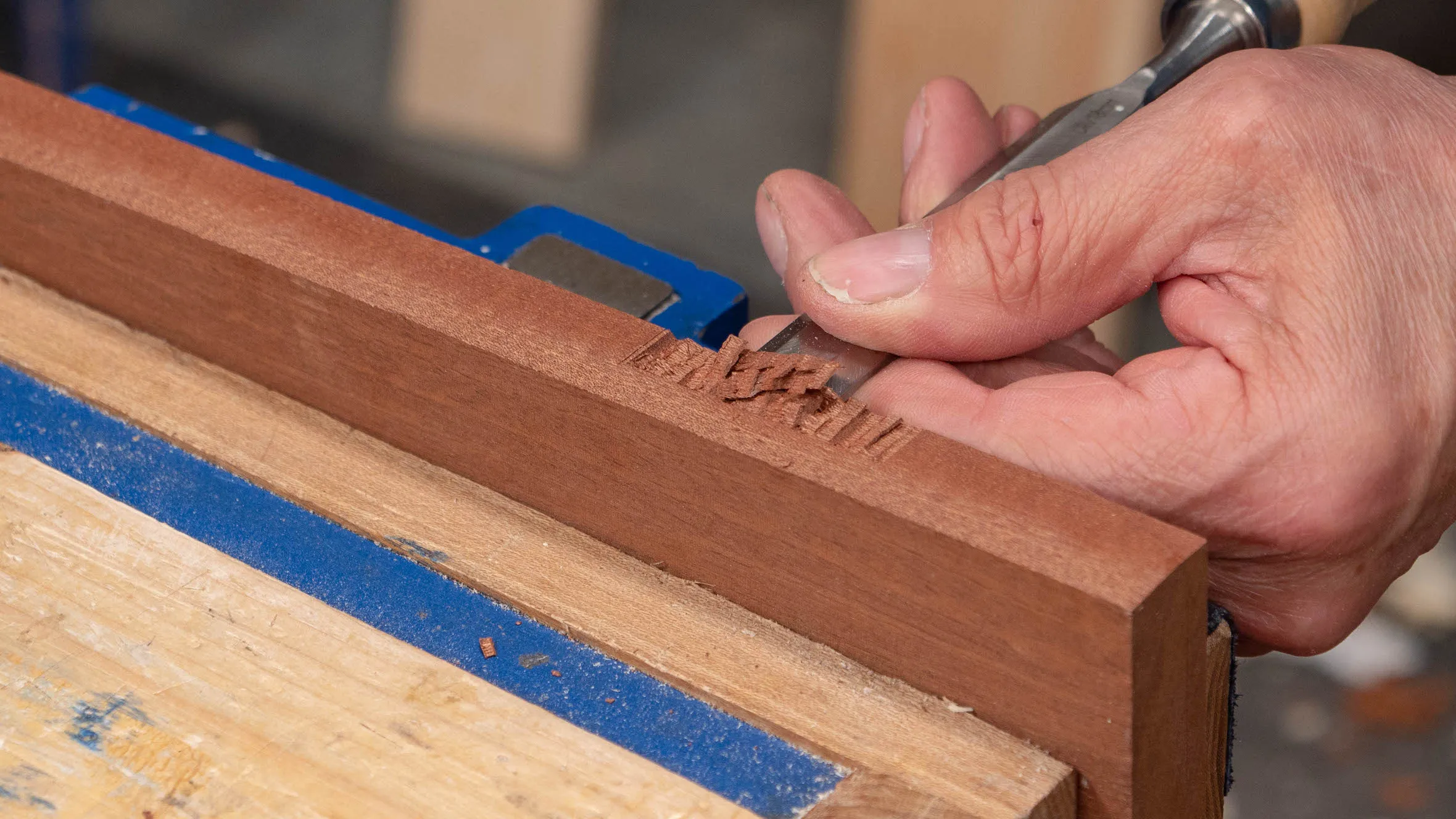 Pare cut away the waste material