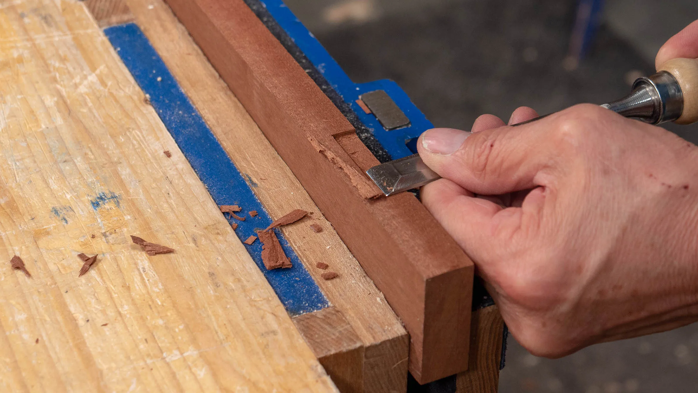 Pare cut away the waste material