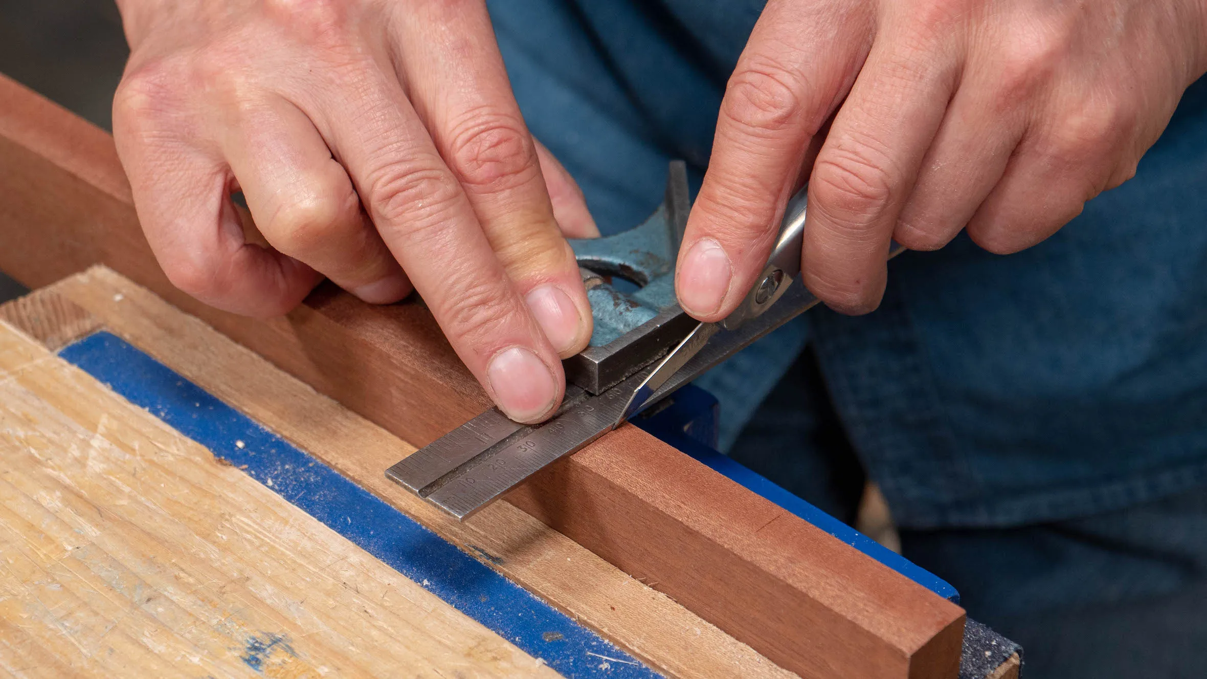 Go over each knife wall with a heavier pass using a square