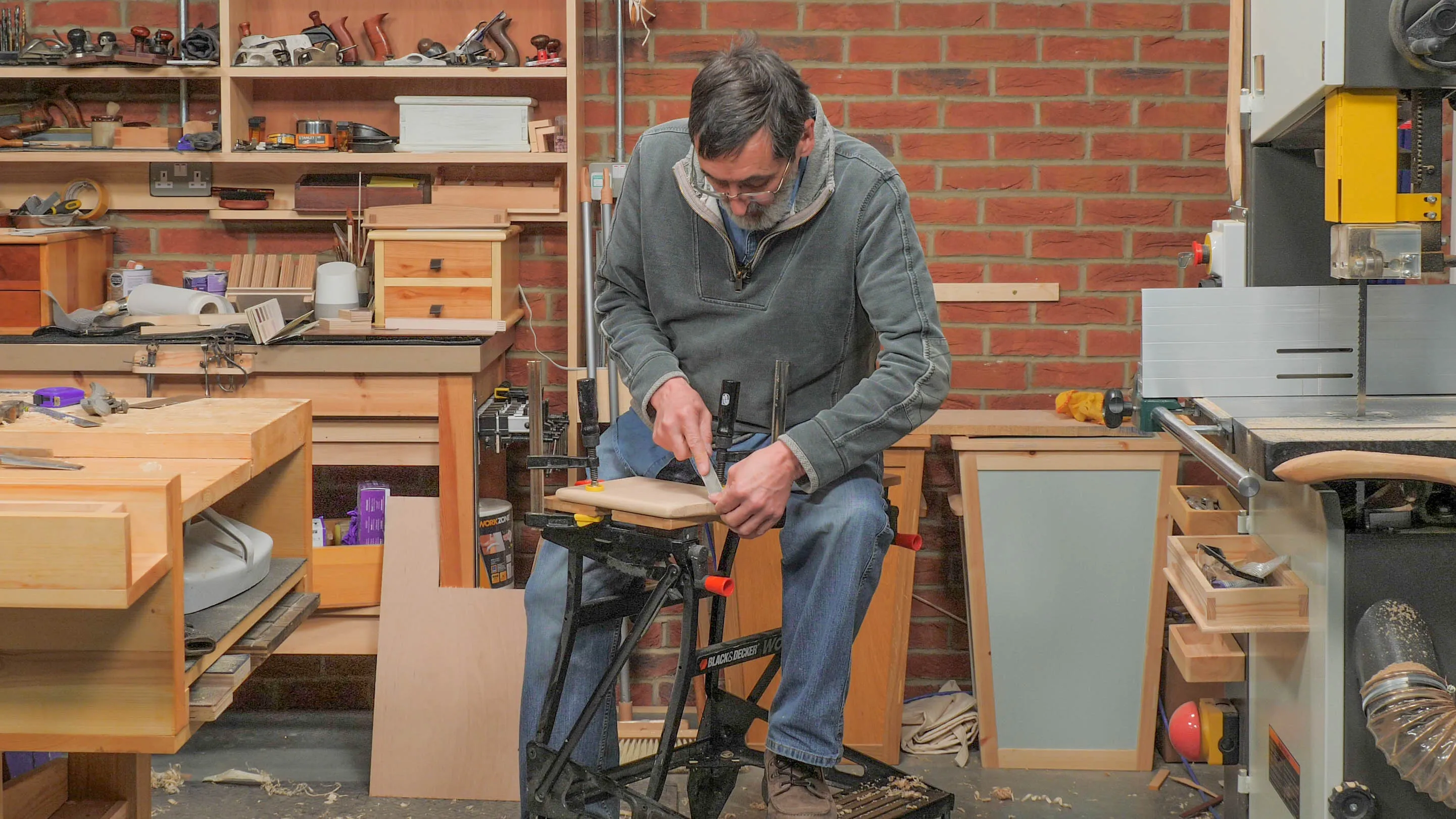 Then continue with a rasp, switching between the round and flat sides. Refine with a file, or the smoother part of a four-in-one rasp