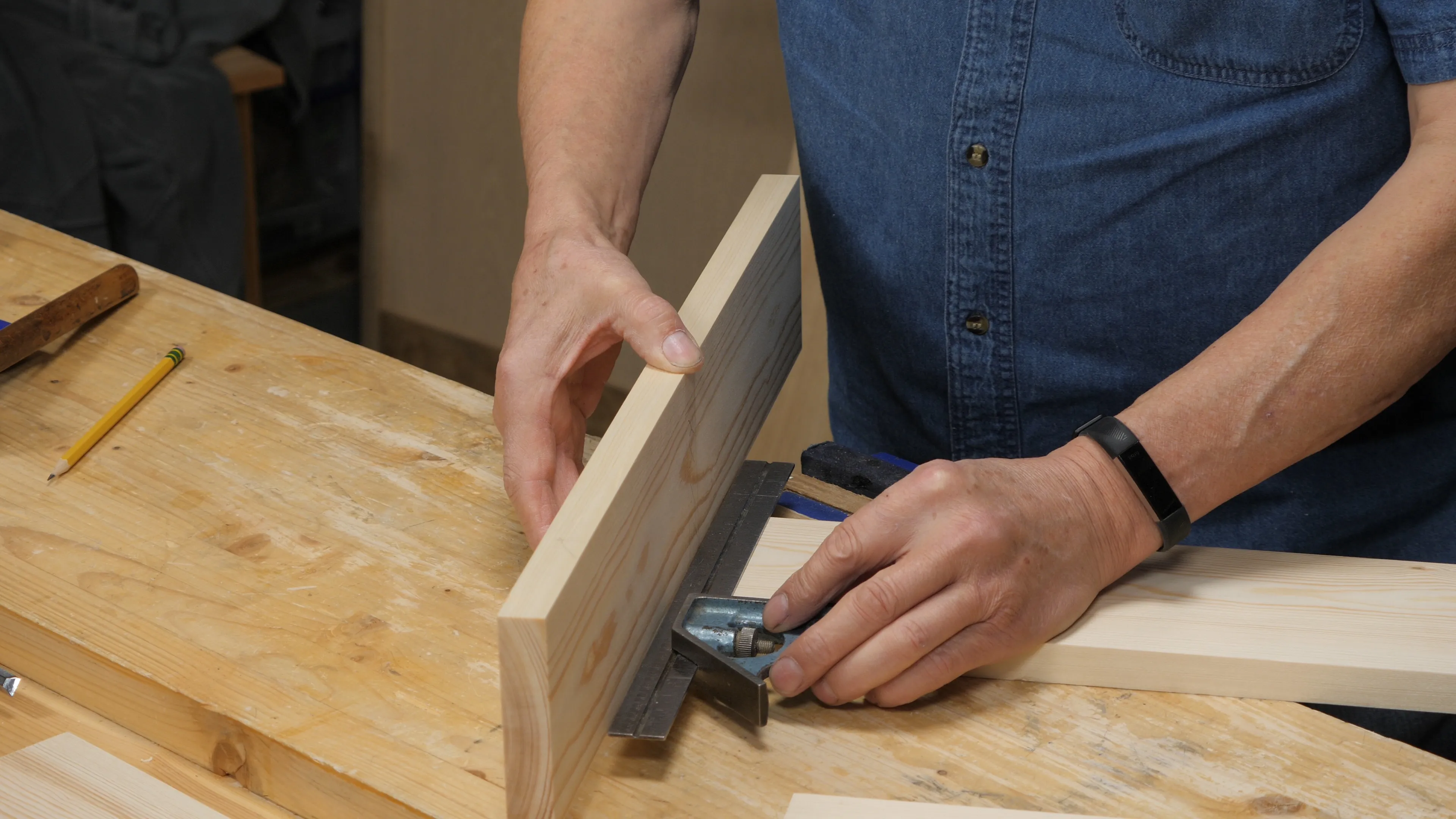 Slide your square in from the other side