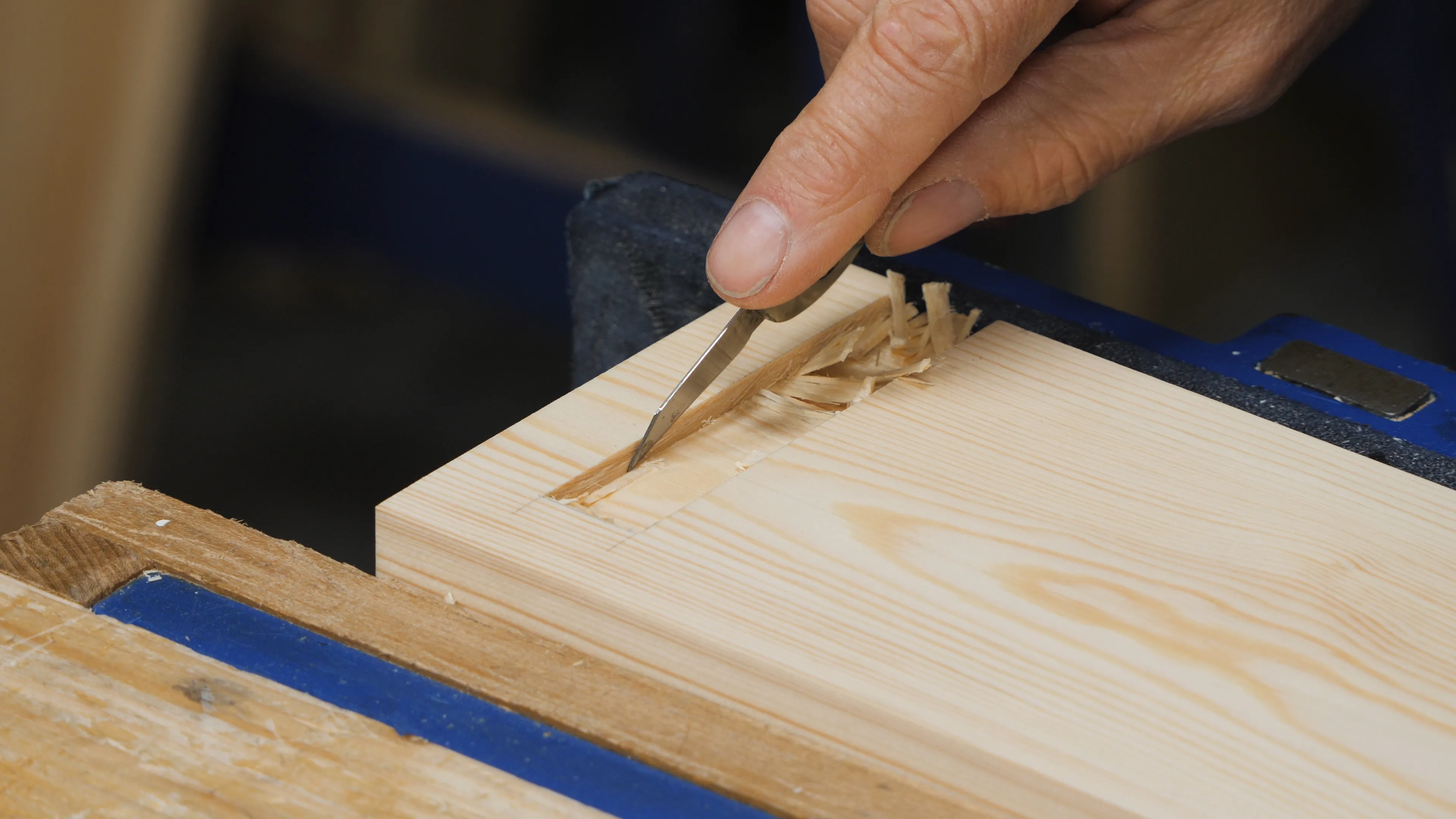 Go with your knife again if the walls aren't deep enough