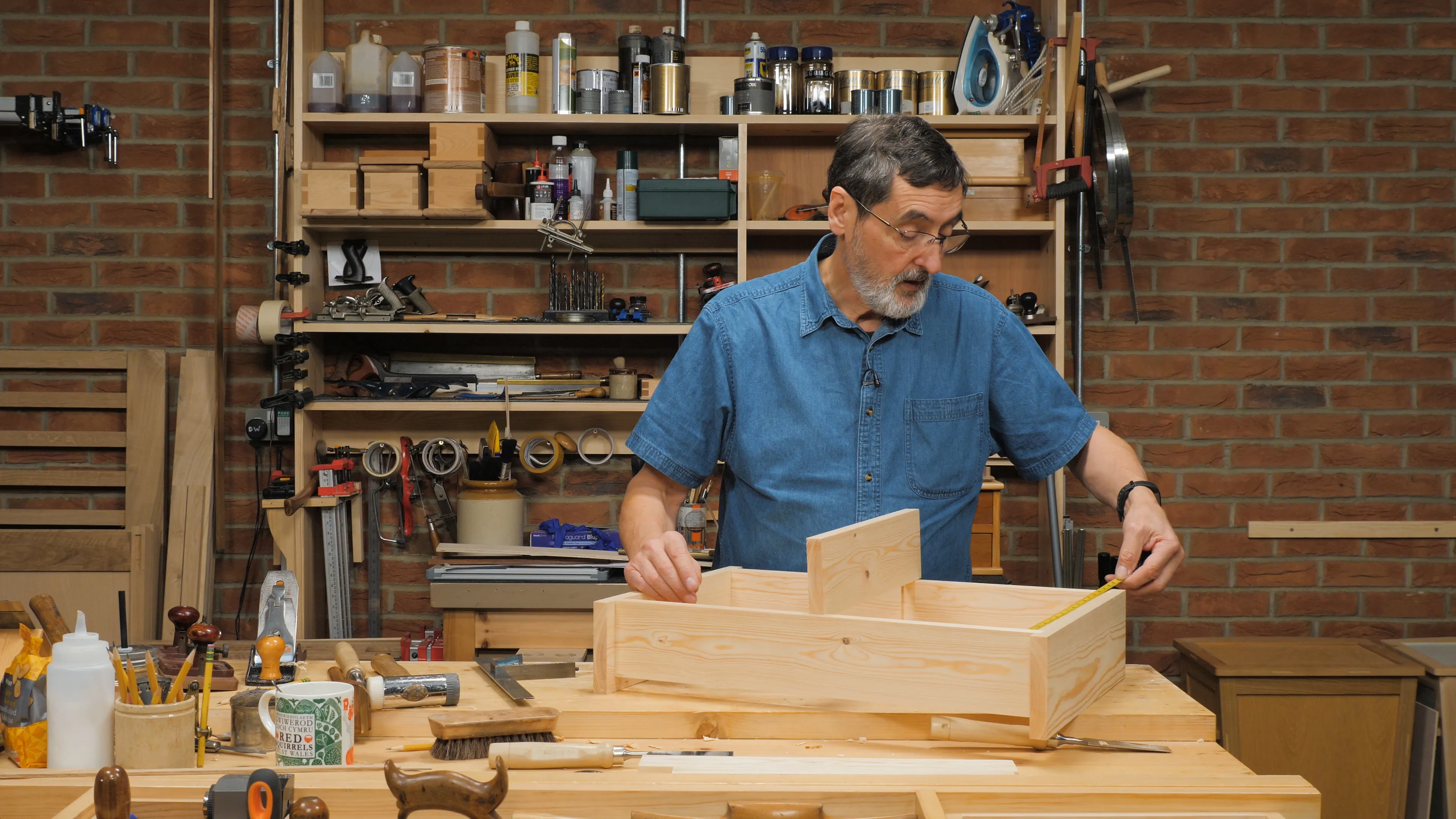 Measure the distance between the sides across the top …