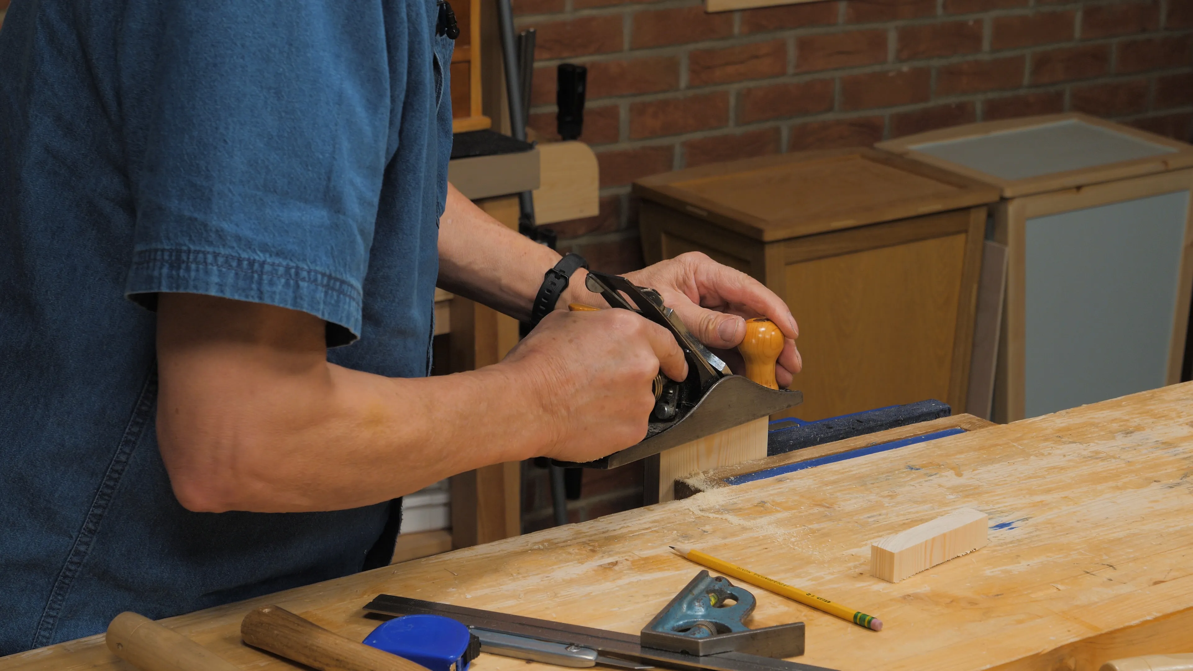 Plane off any excess with a sharp plane finely set