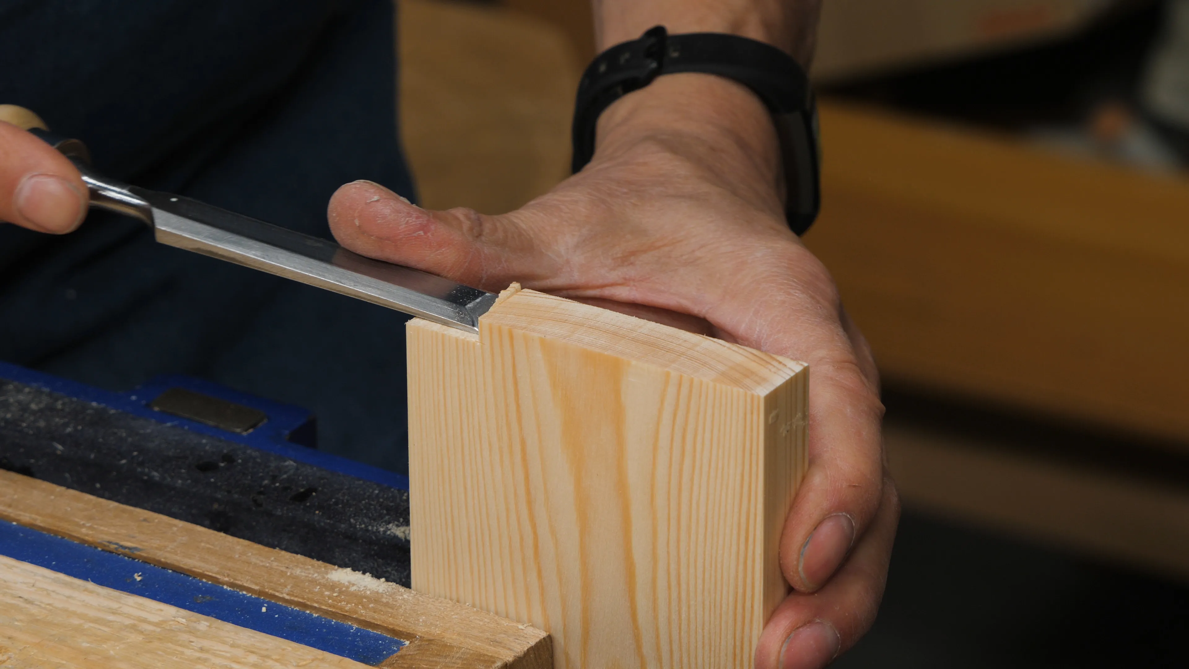 Trim any fibres above the shoulder line