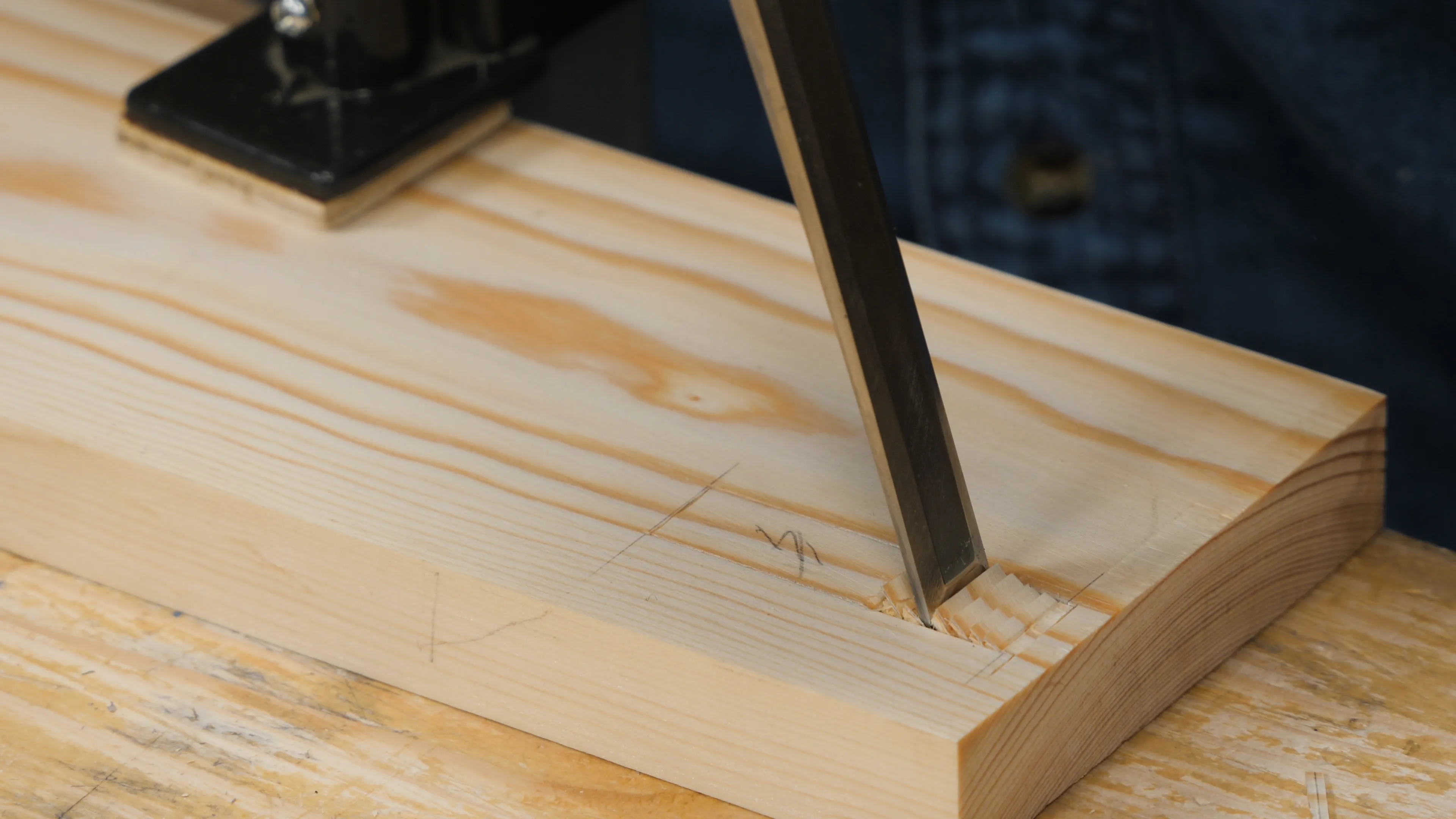 Further deepen the first 1/2" before advancing to the other end