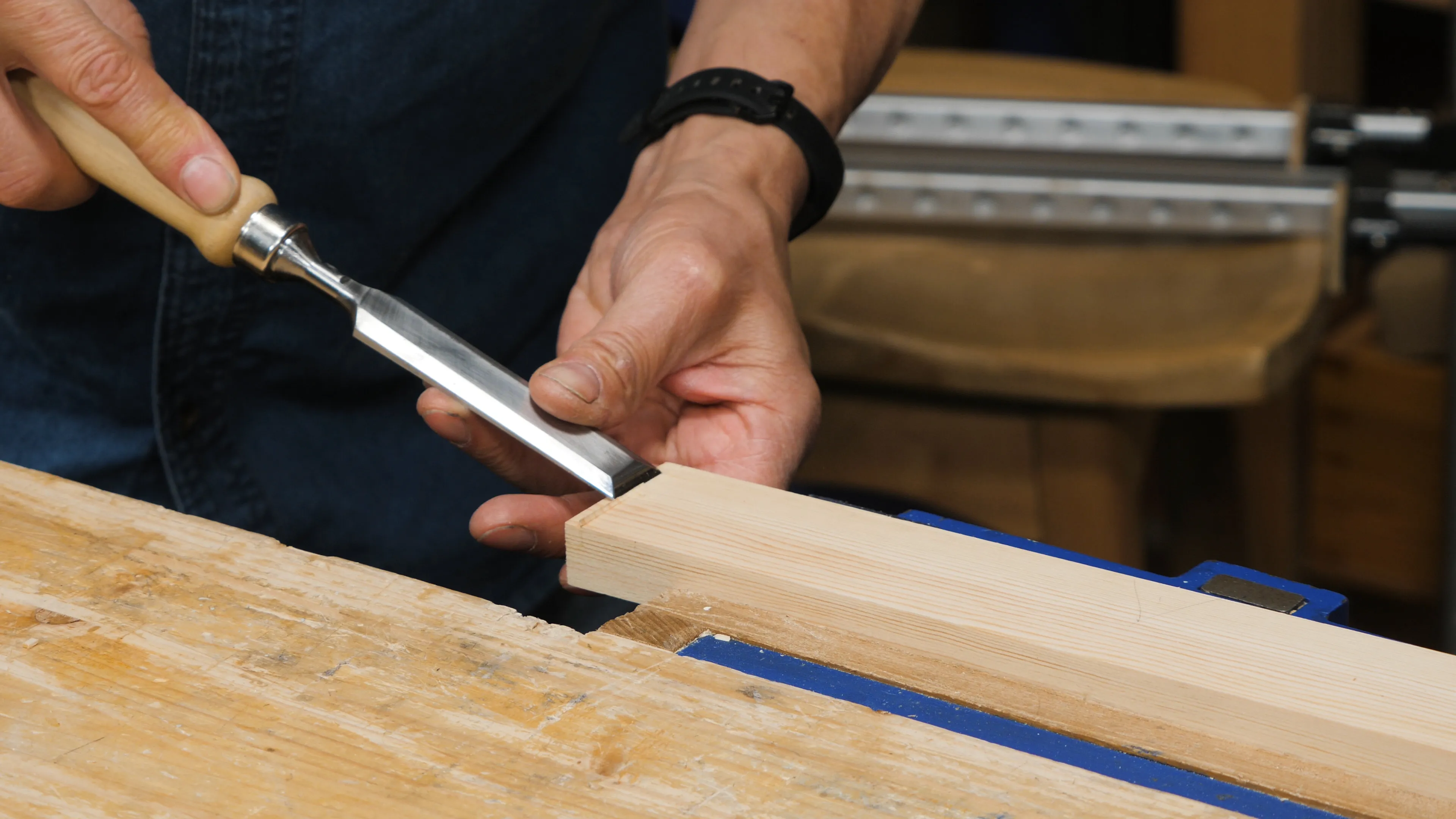 Create a relief with a 1" chisel
