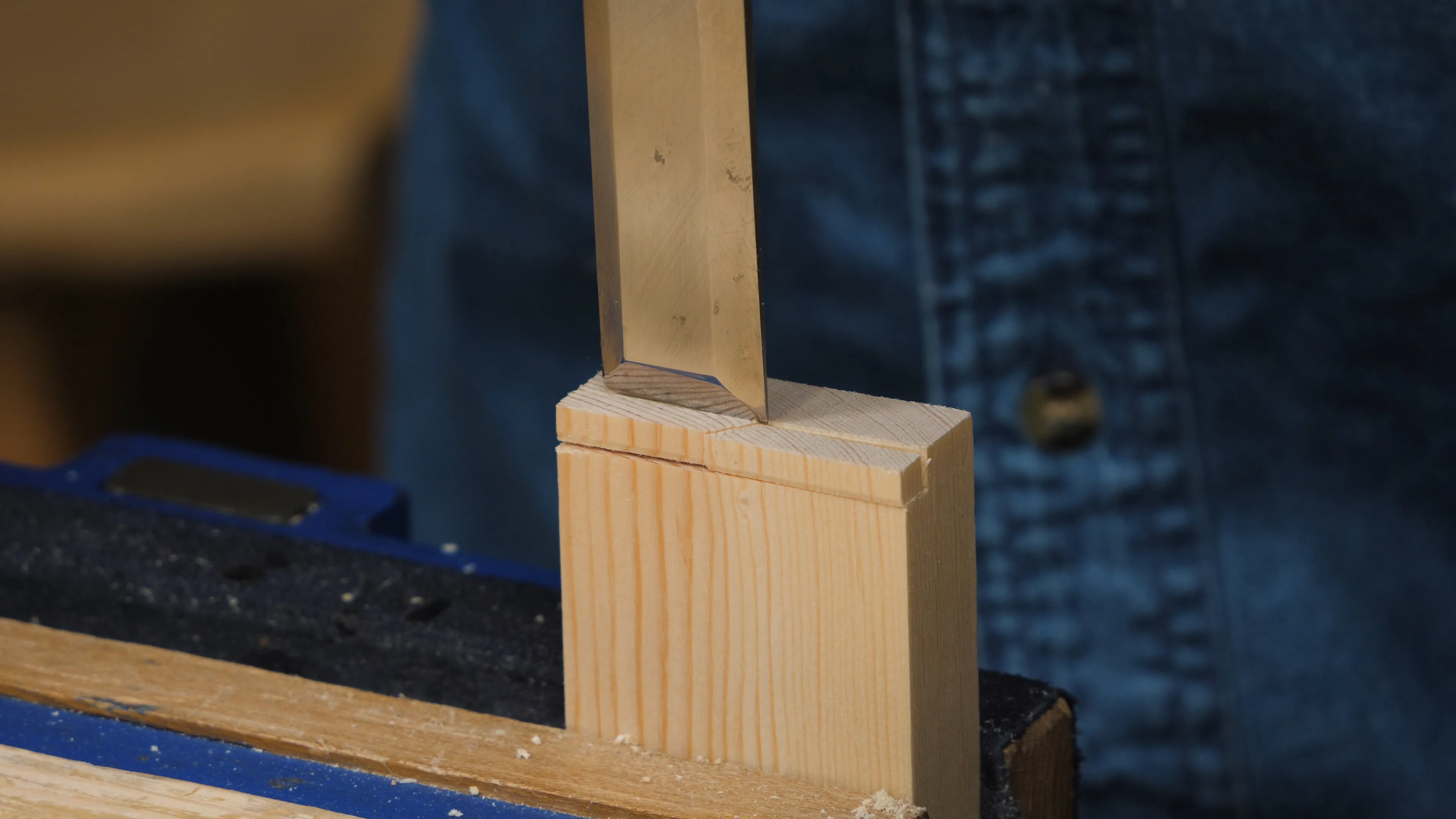 … or split cut with a wide chisel