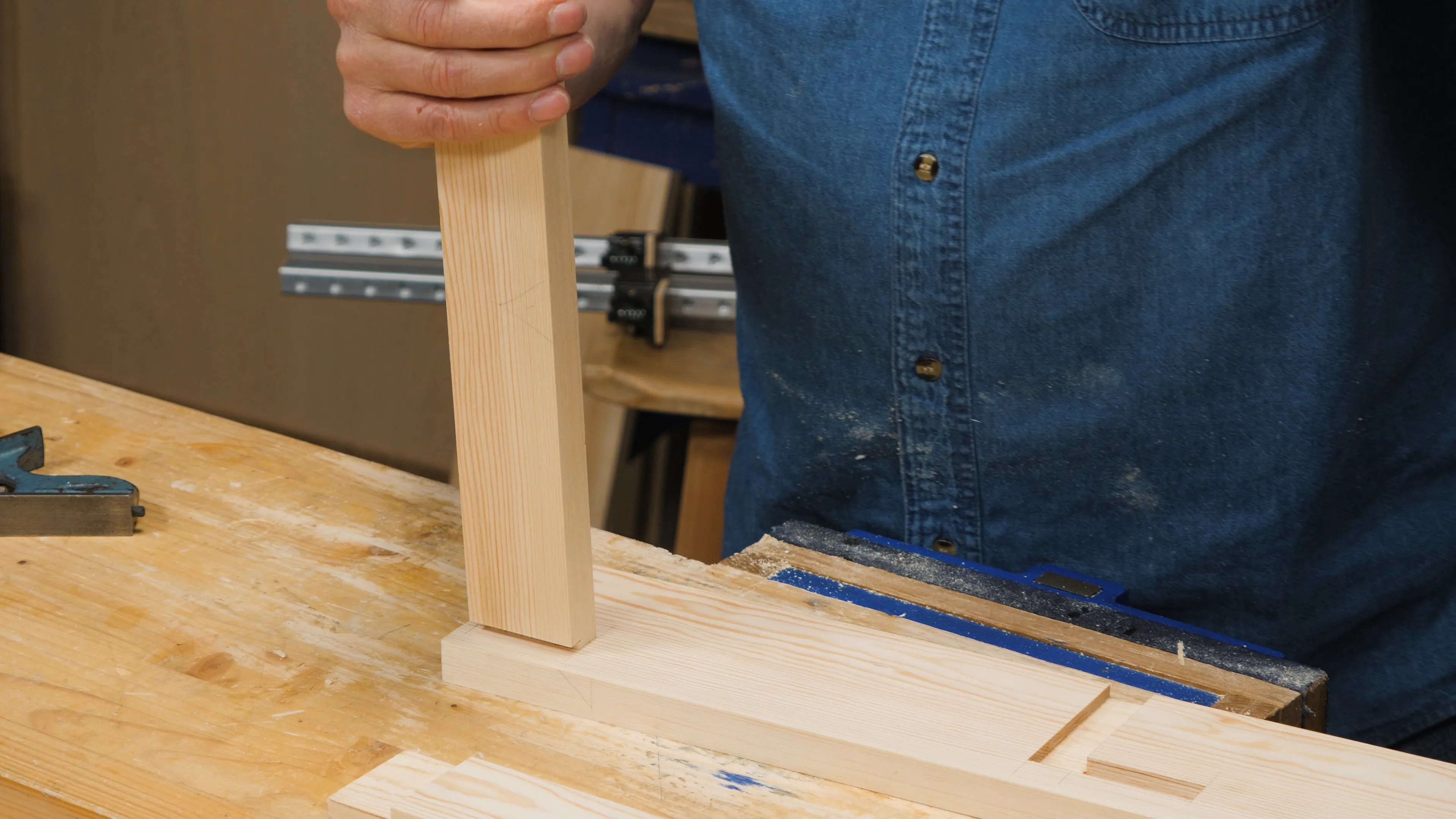 Test the fit of your tenon using hand pressure only at first