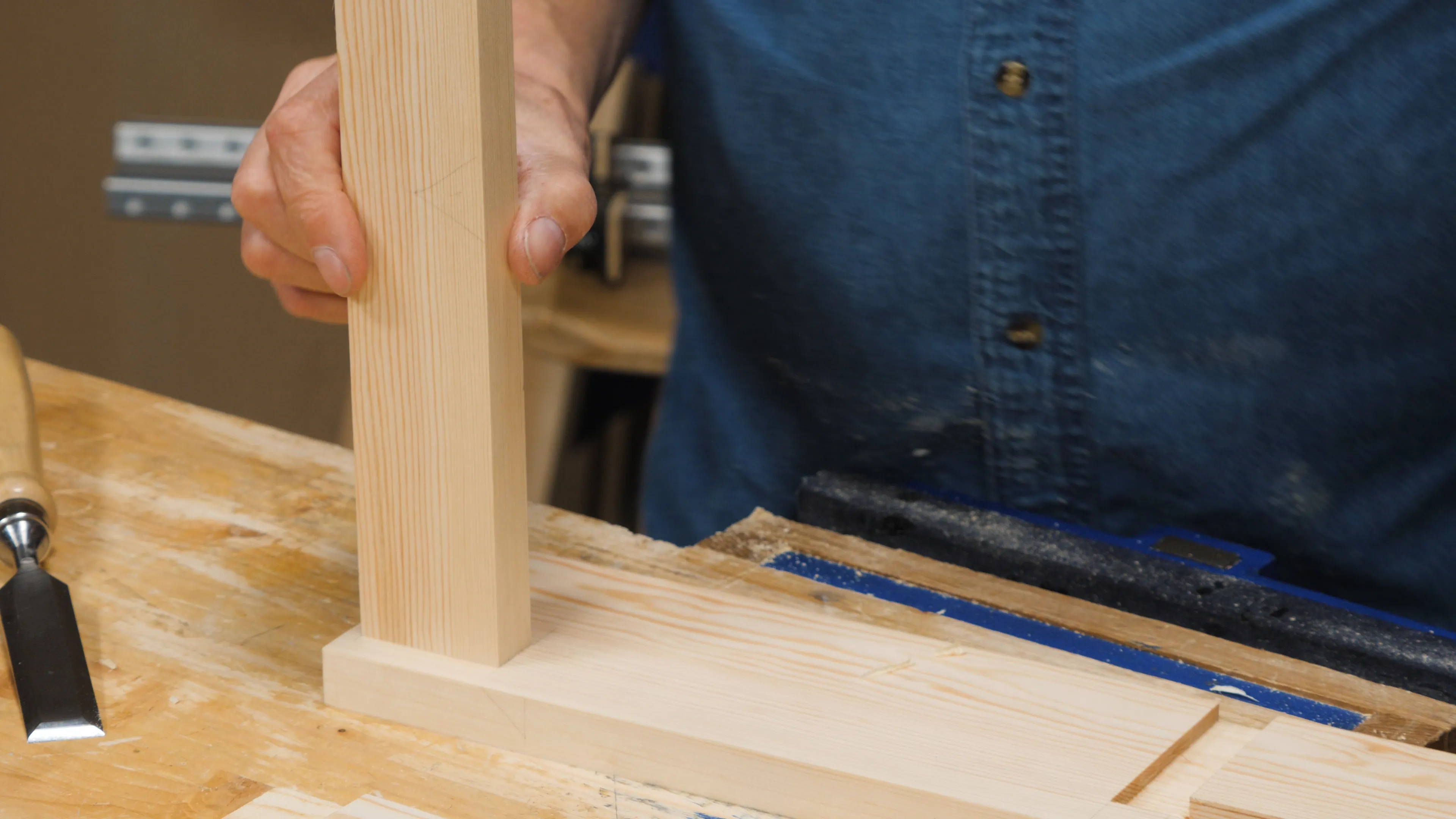 The joint should seat perfectly, with no gaps showing on the front