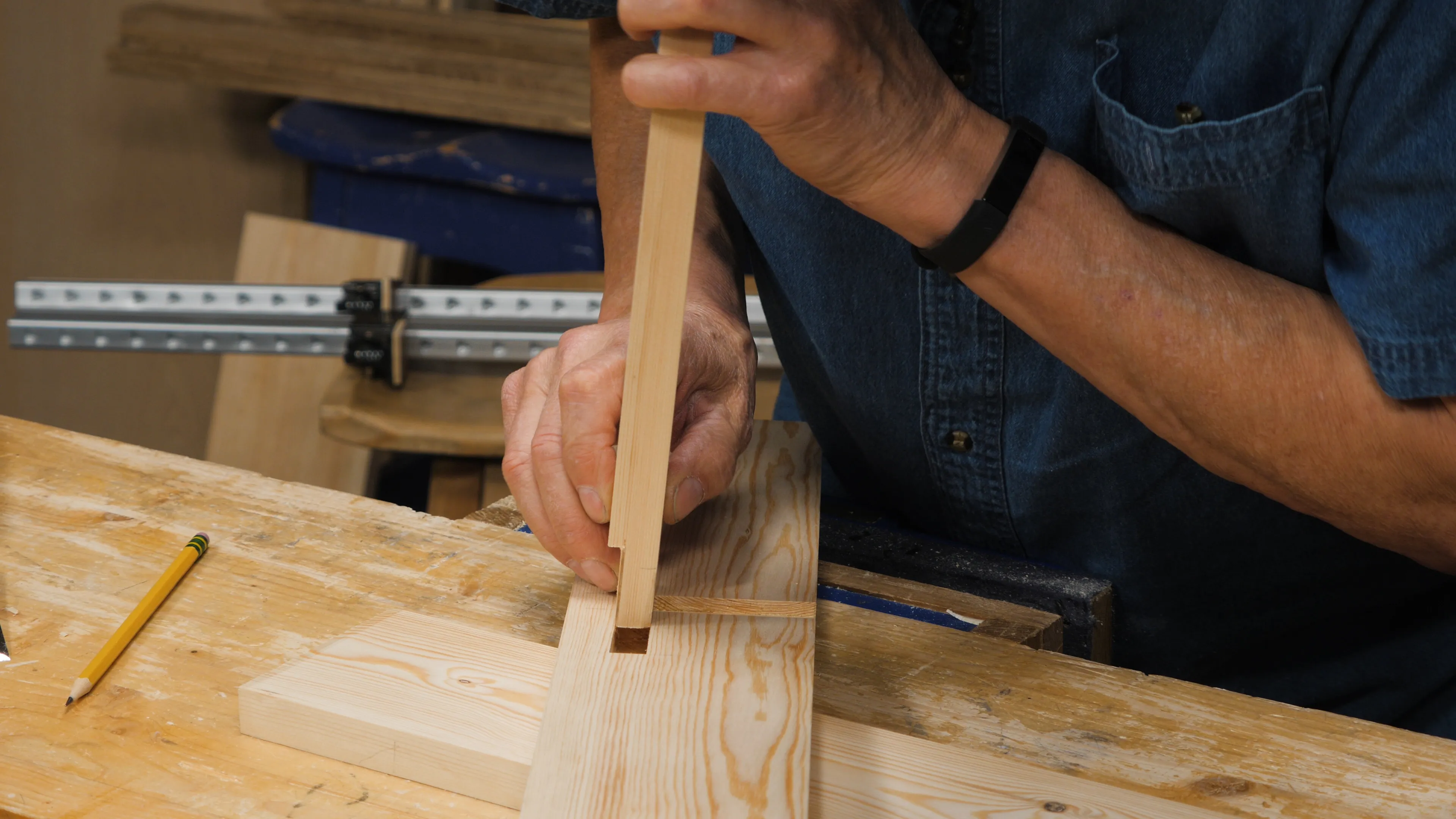 Observe attentively as you try the tenon in the mortise