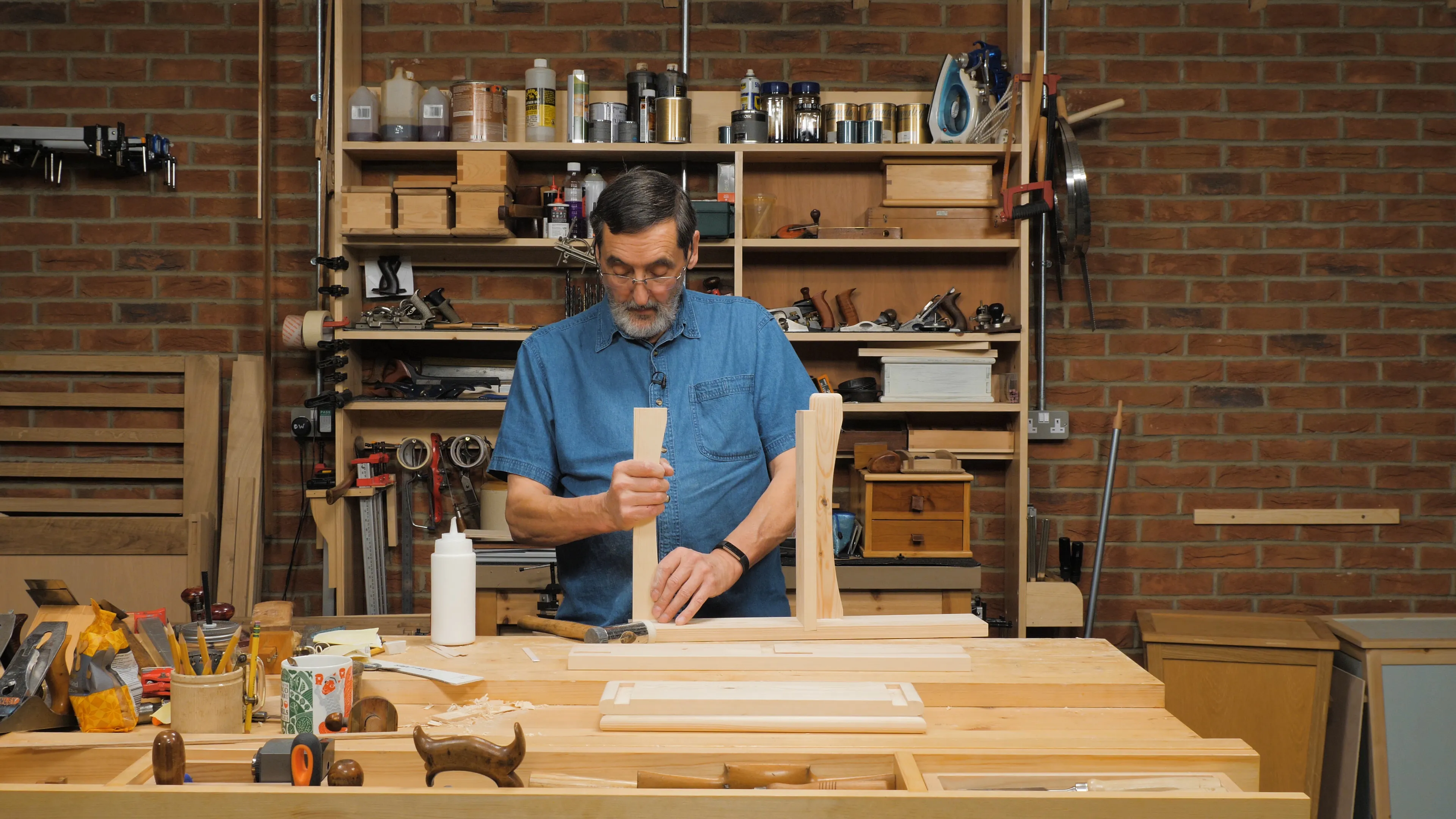 Move on to the top rail …