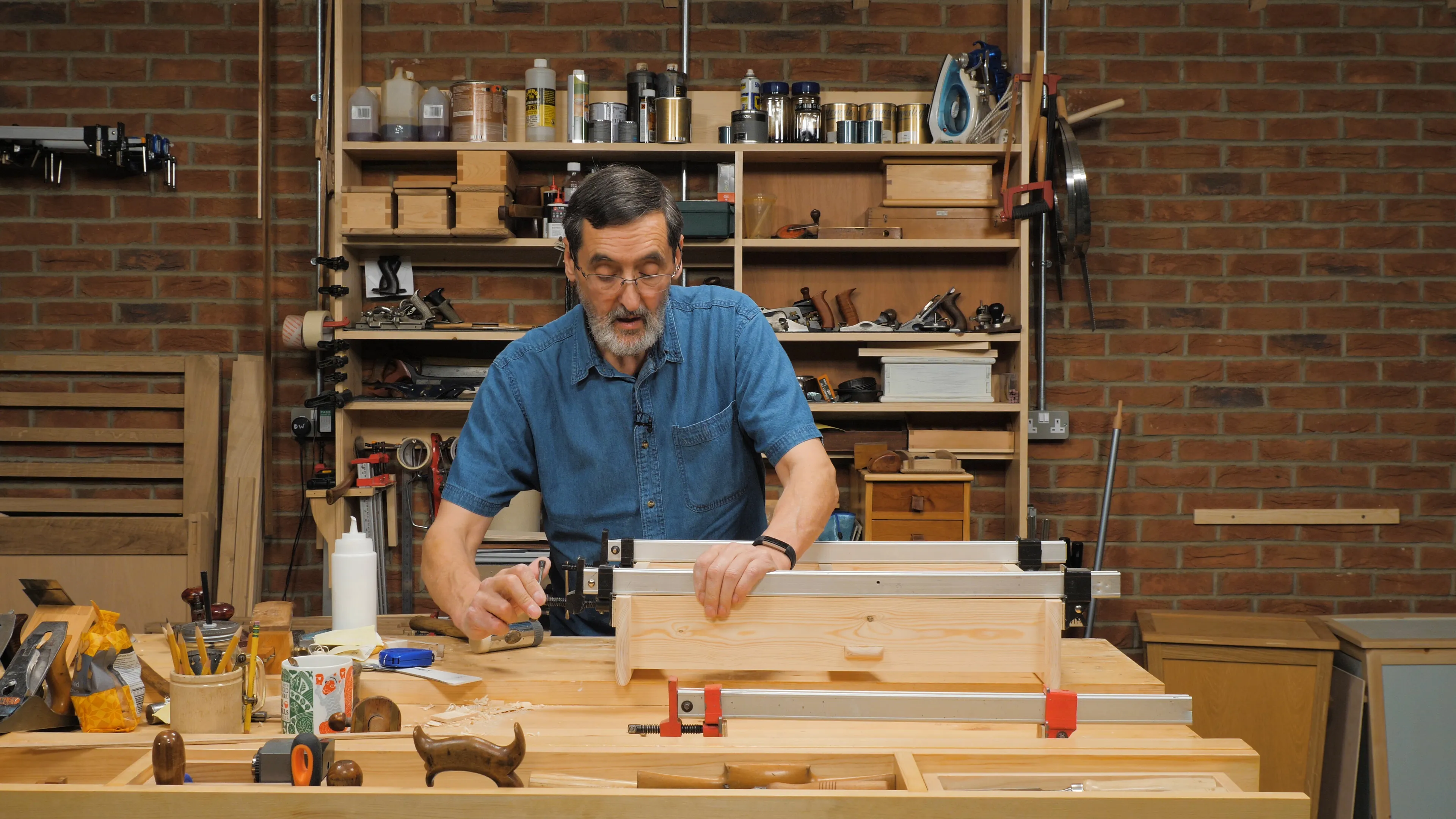 Tighten the clamps evenly