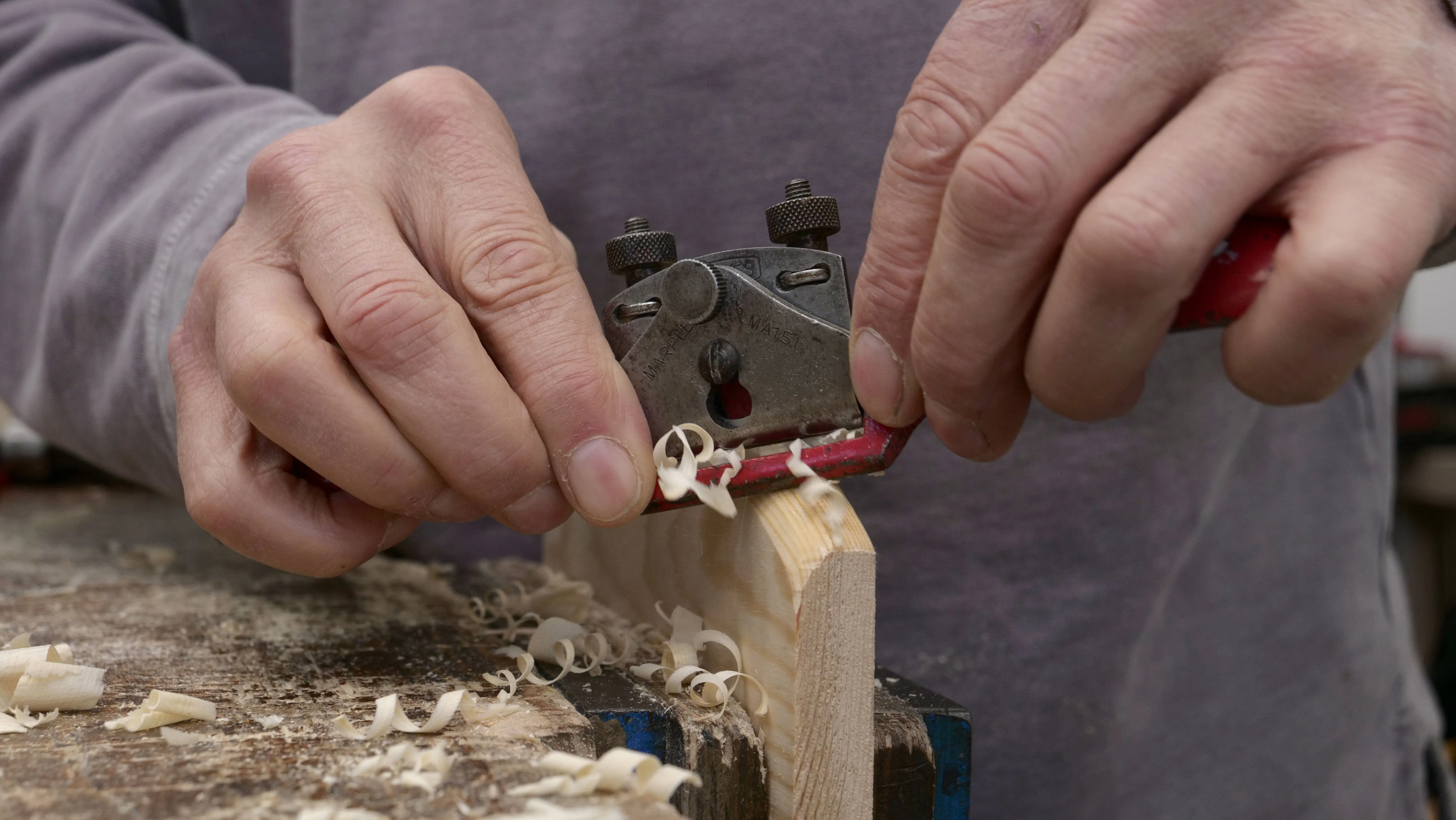 The spokeshave is great for this as it is a fairly small tool that can adapt well to curves