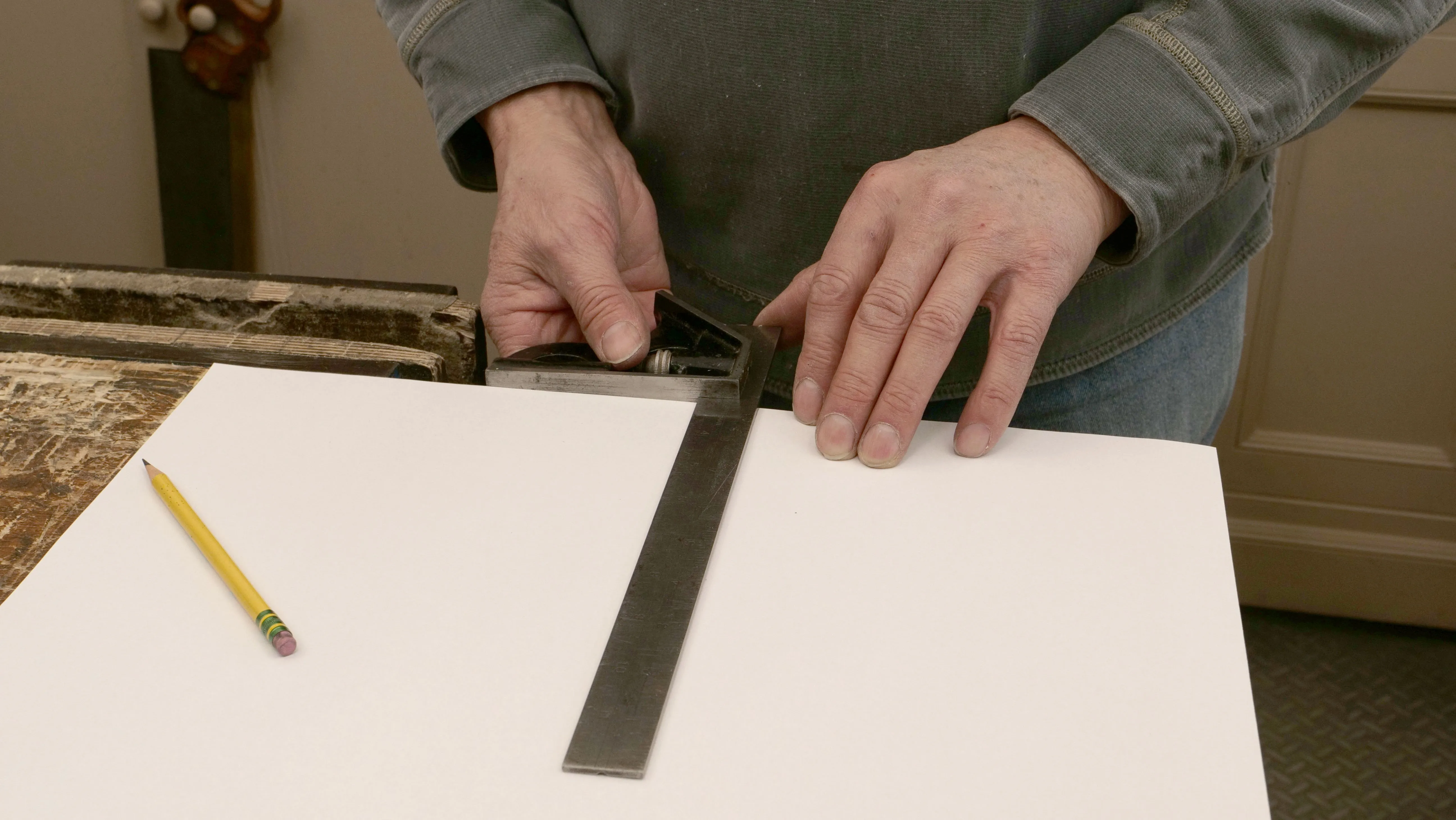 Now flip over and see if the line lines up perfectly once flipped over. If not, your square is inaccurate.