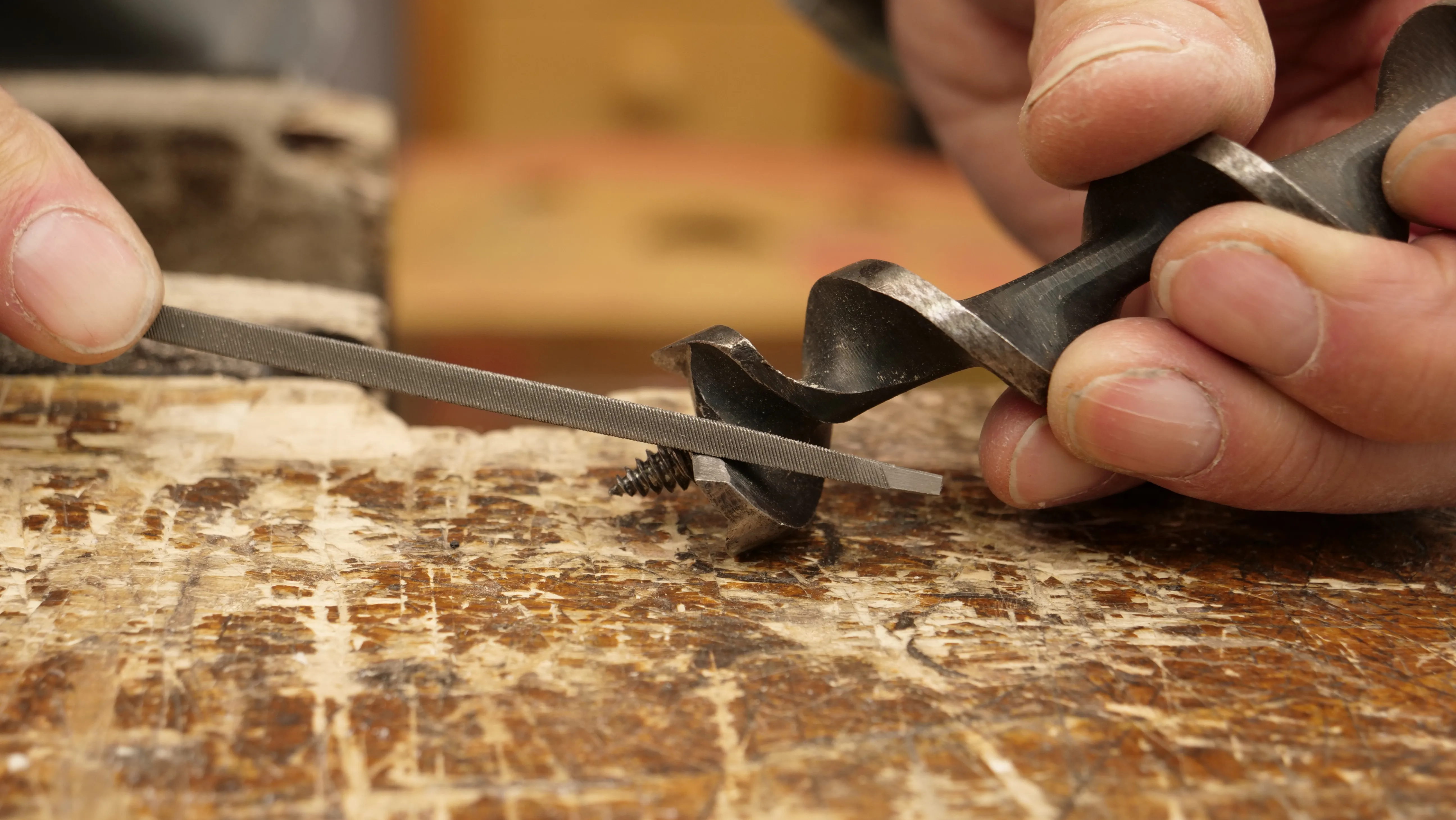 When filing the spurs, only file the inside half moon shape. Follow the arc and file carefully so as not to alter the shape more than necessary.