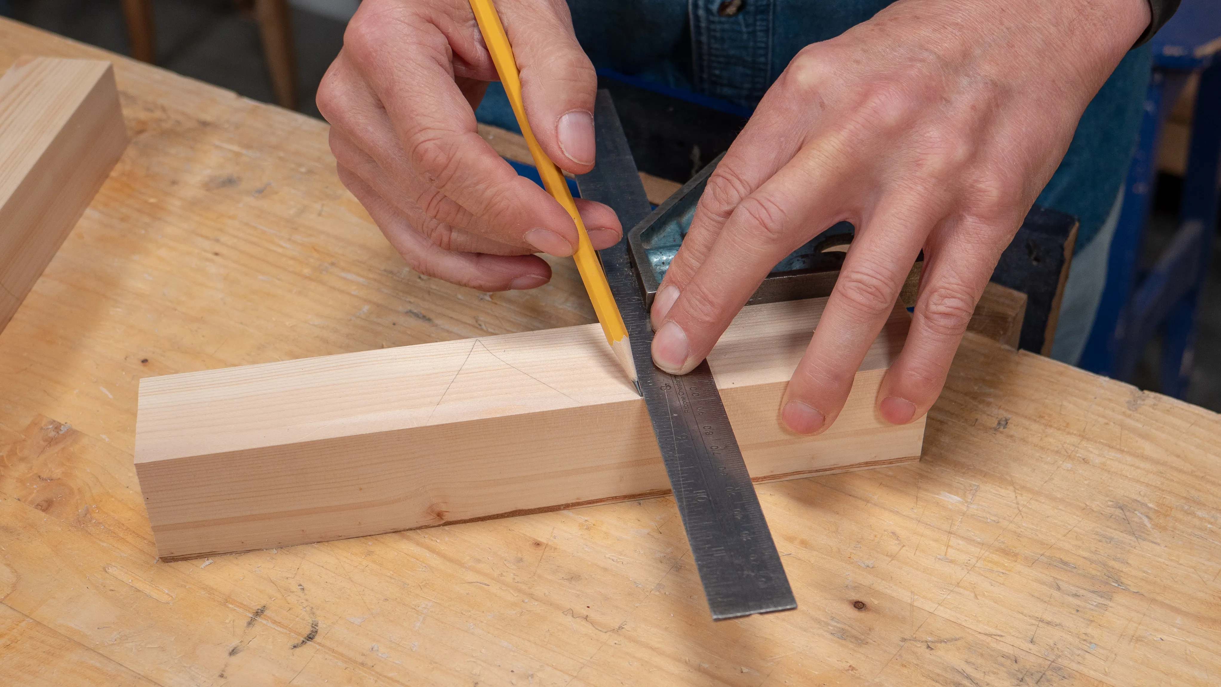 Square a line near the centre of your mortise piece