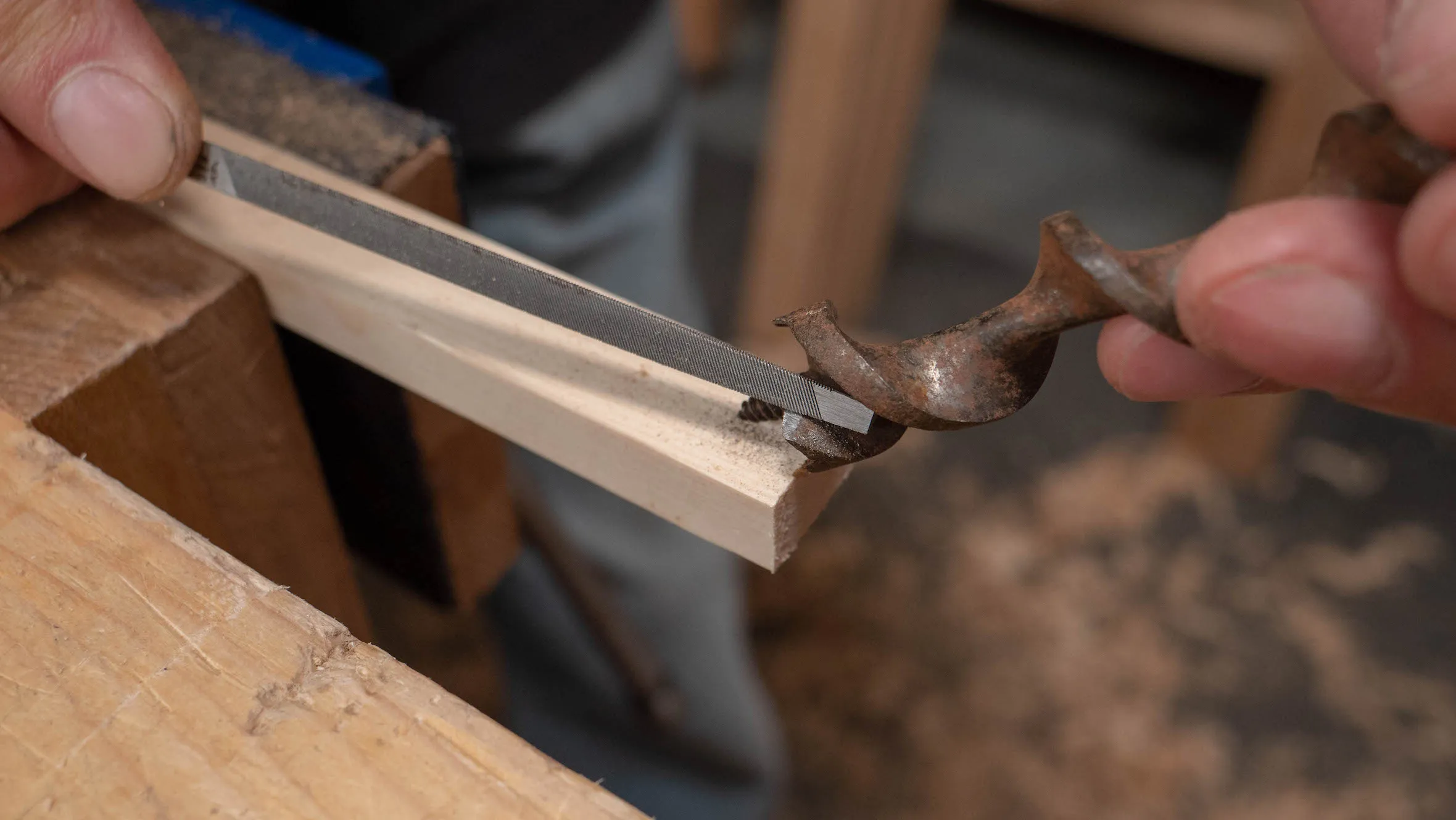 A shiny surface will start to appear as the material is being abraded away