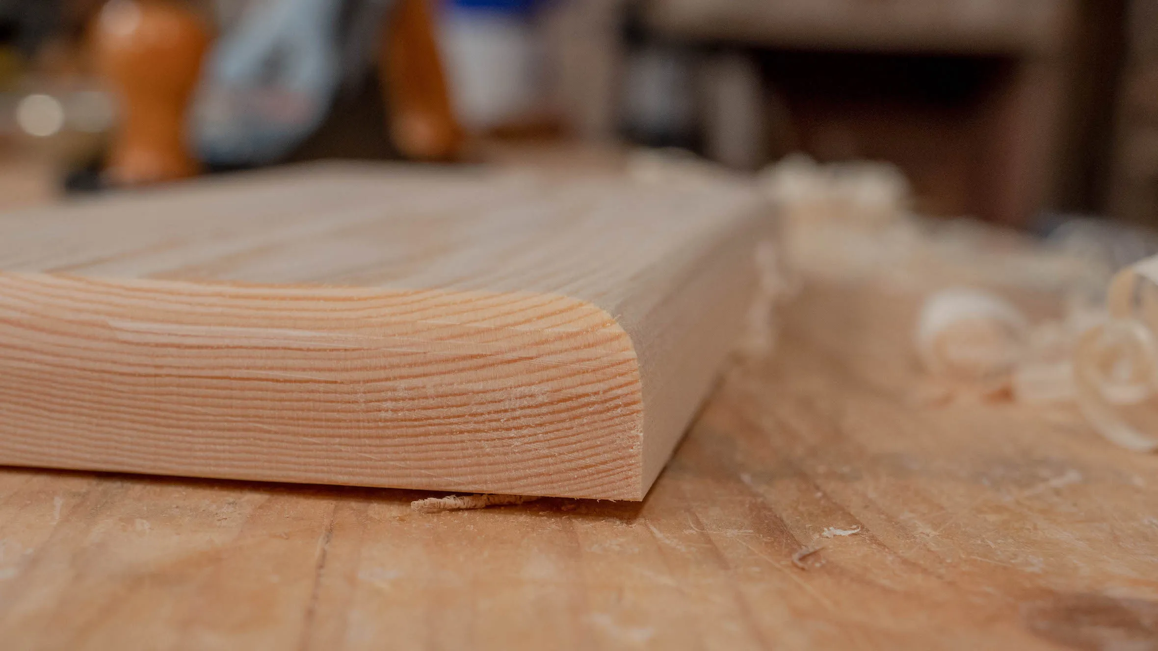 Both edges rounded before sanding