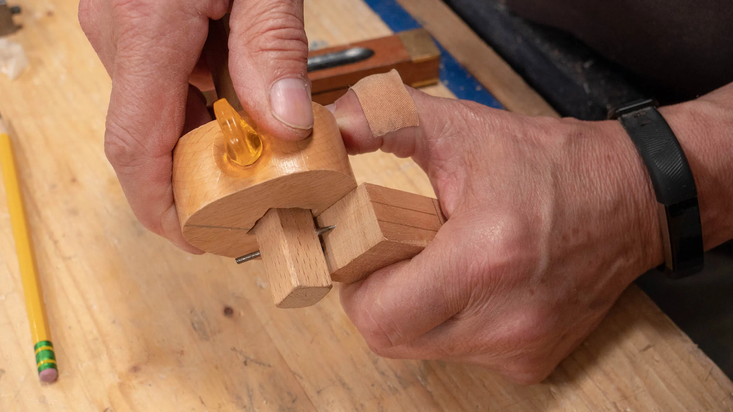 Repeat the same steps on the end grain