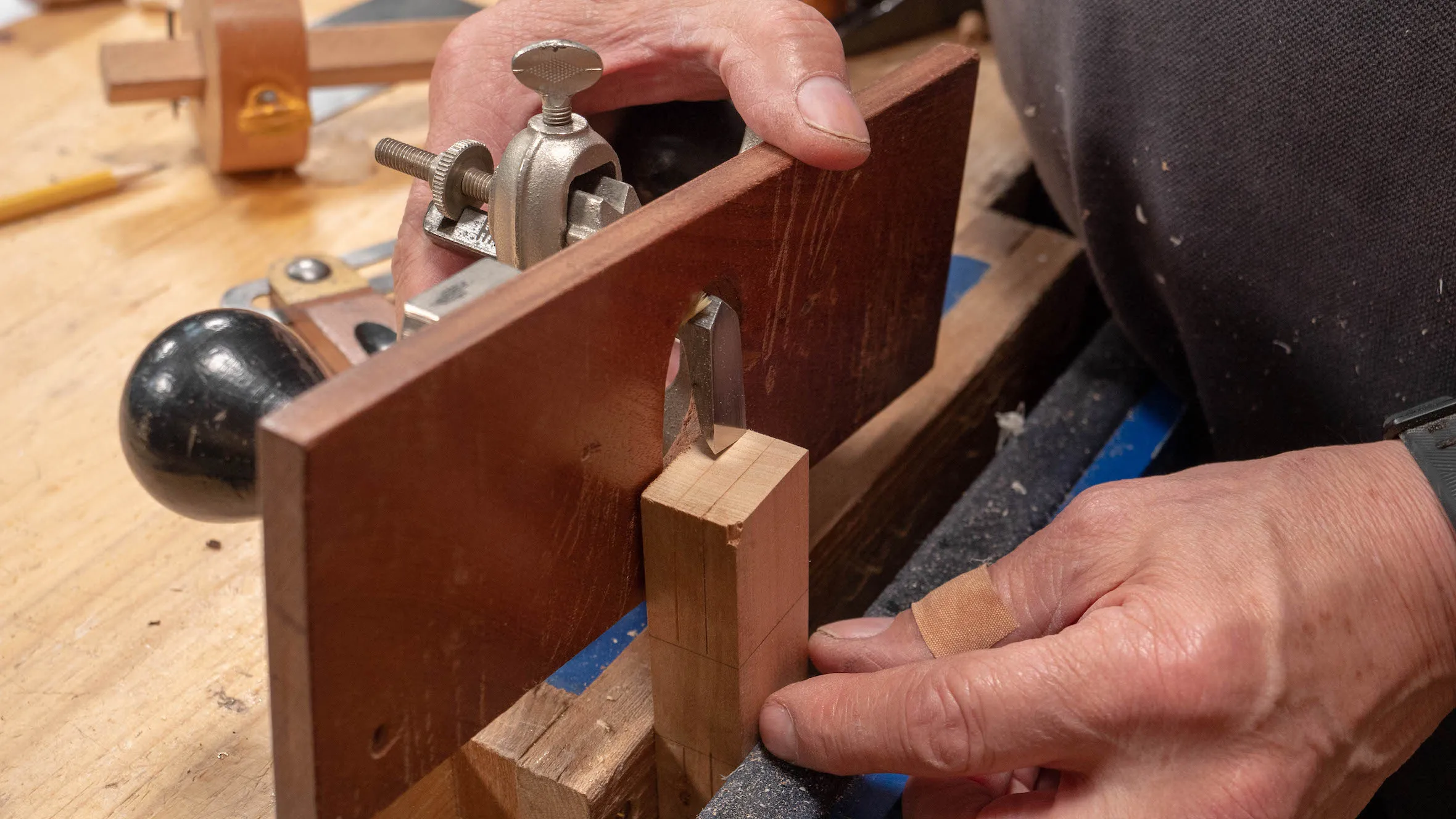 Use the vise for safety