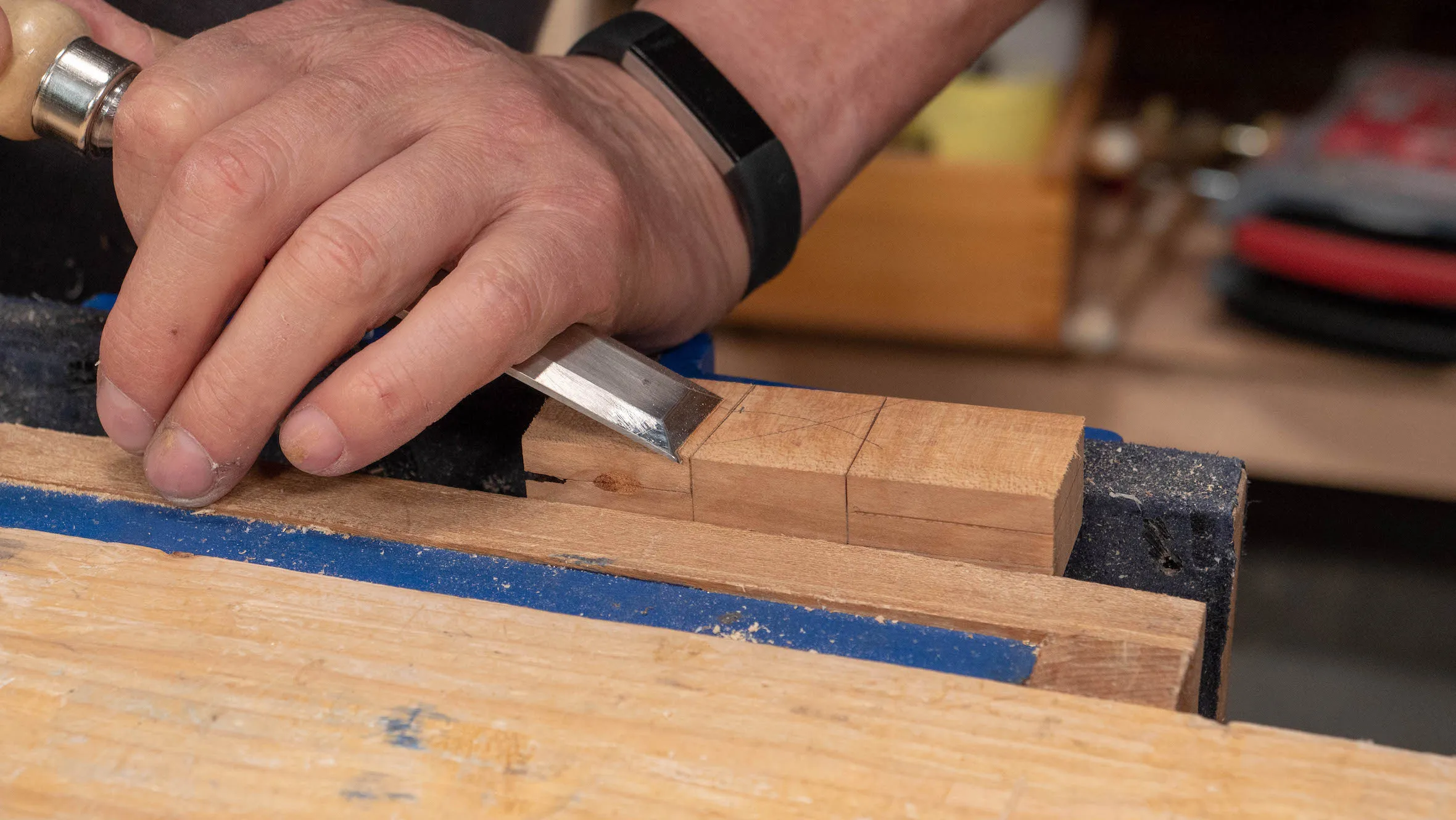 Create a step down on the waste side of the line