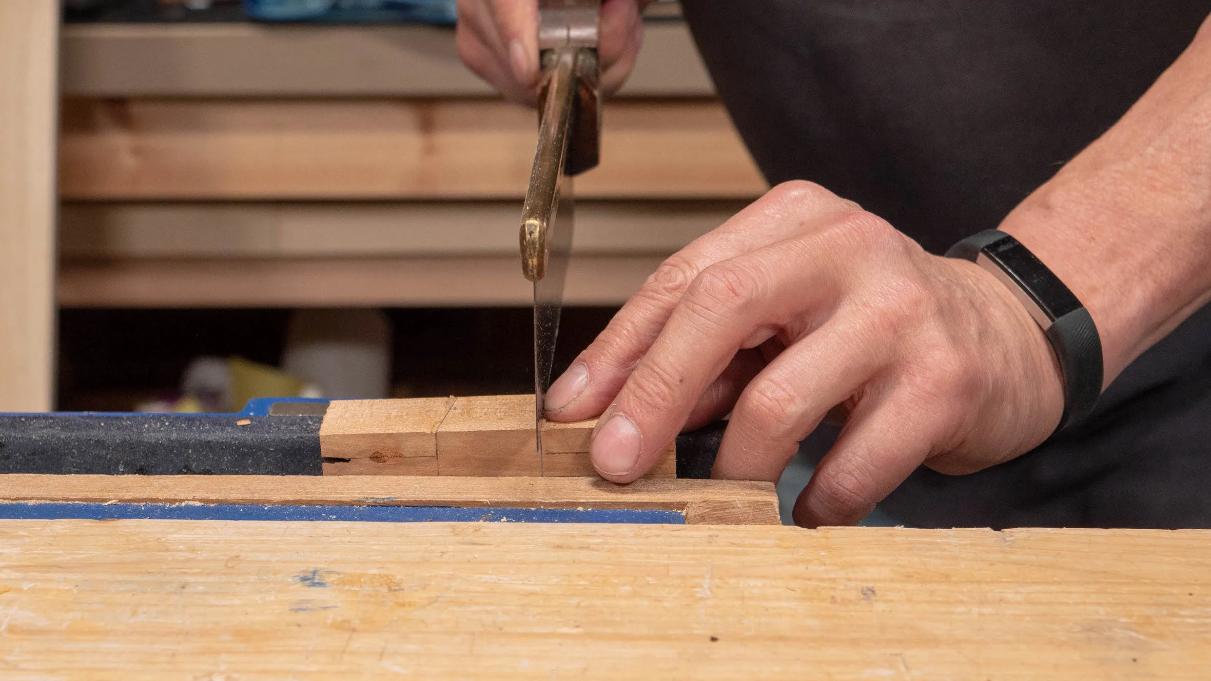 Use your finger to guide the cut