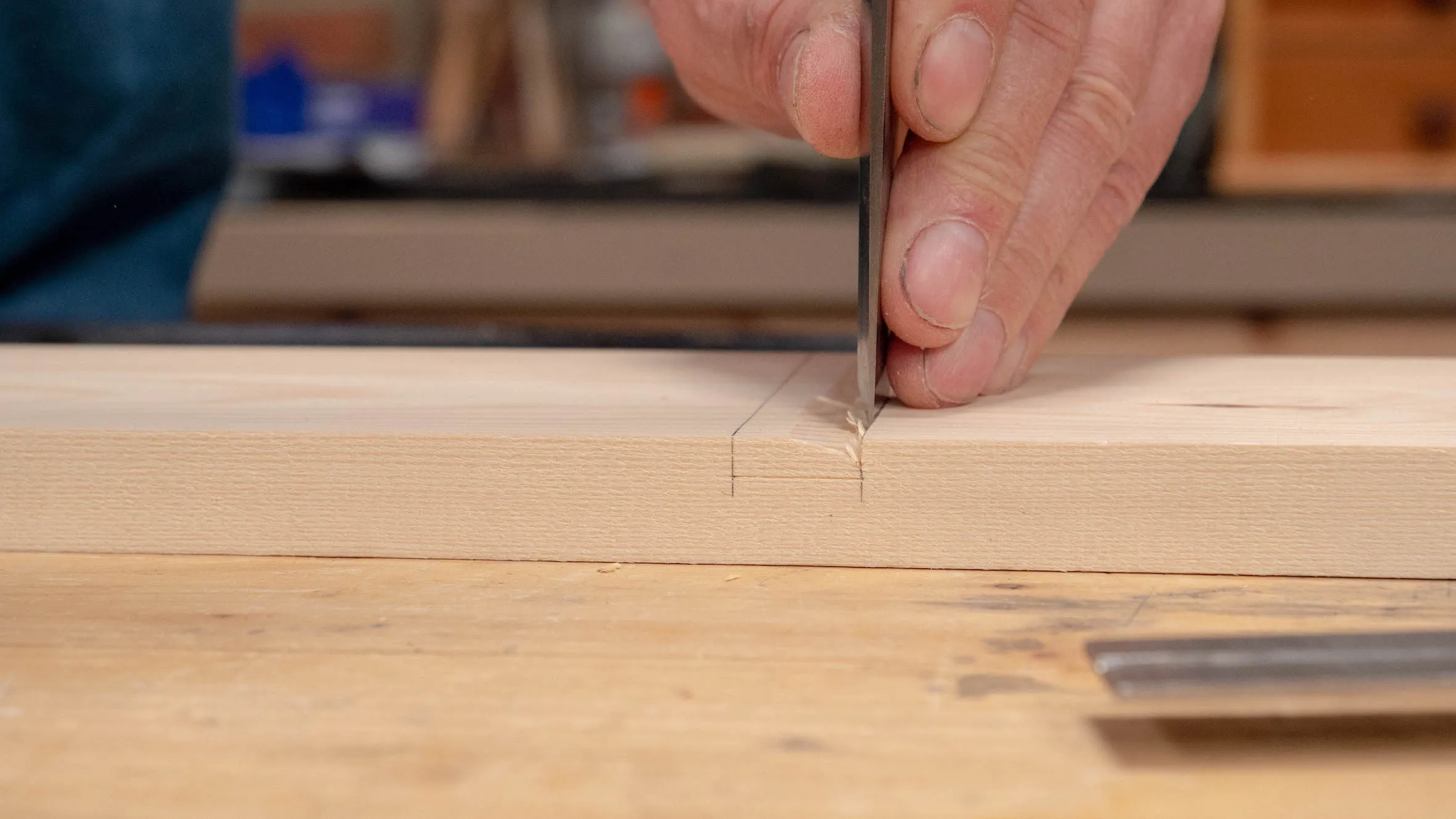 Choke up on your chisel for increased control