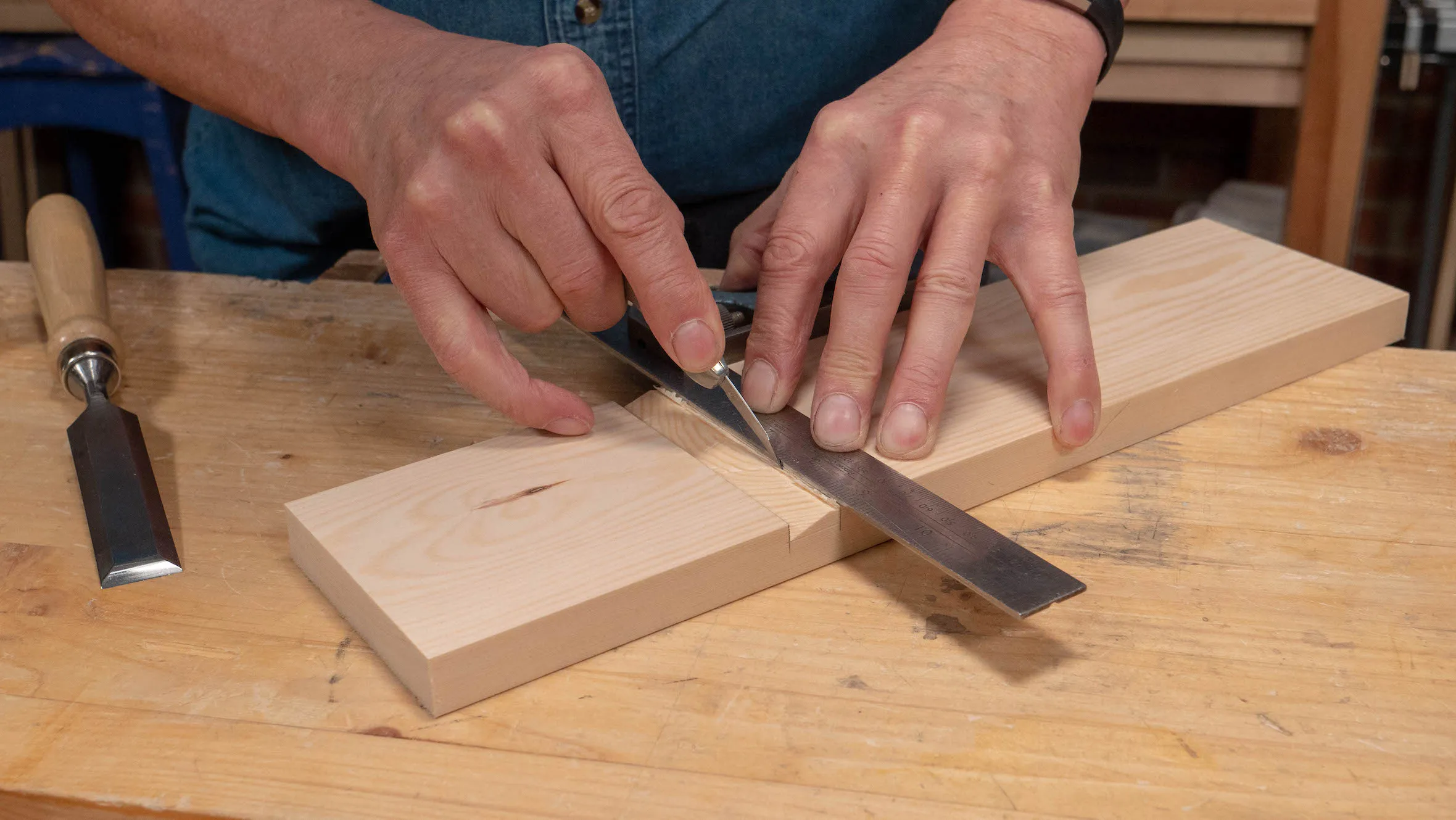 You can go back in again with the knife and square to deepen the starting cut if you wish