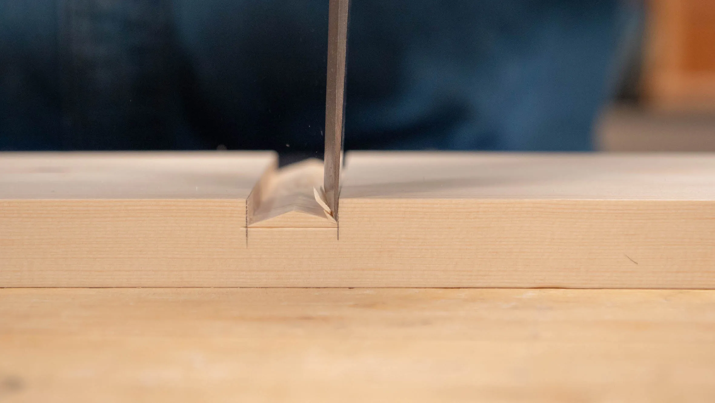 Angle the chisel very slightly in to ensure the joint will only tighten as it comes together