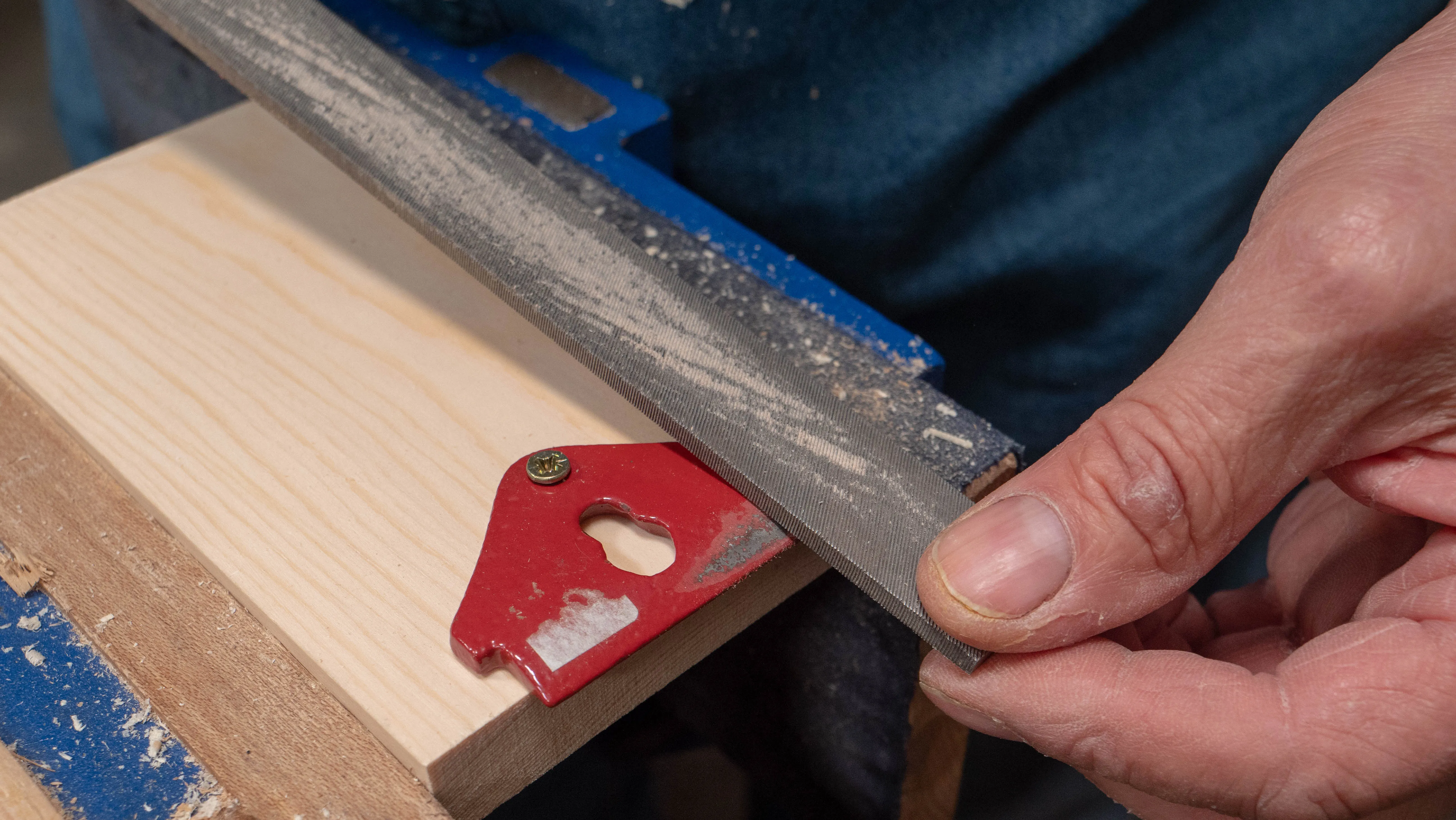 Use a file to start to refine the front face