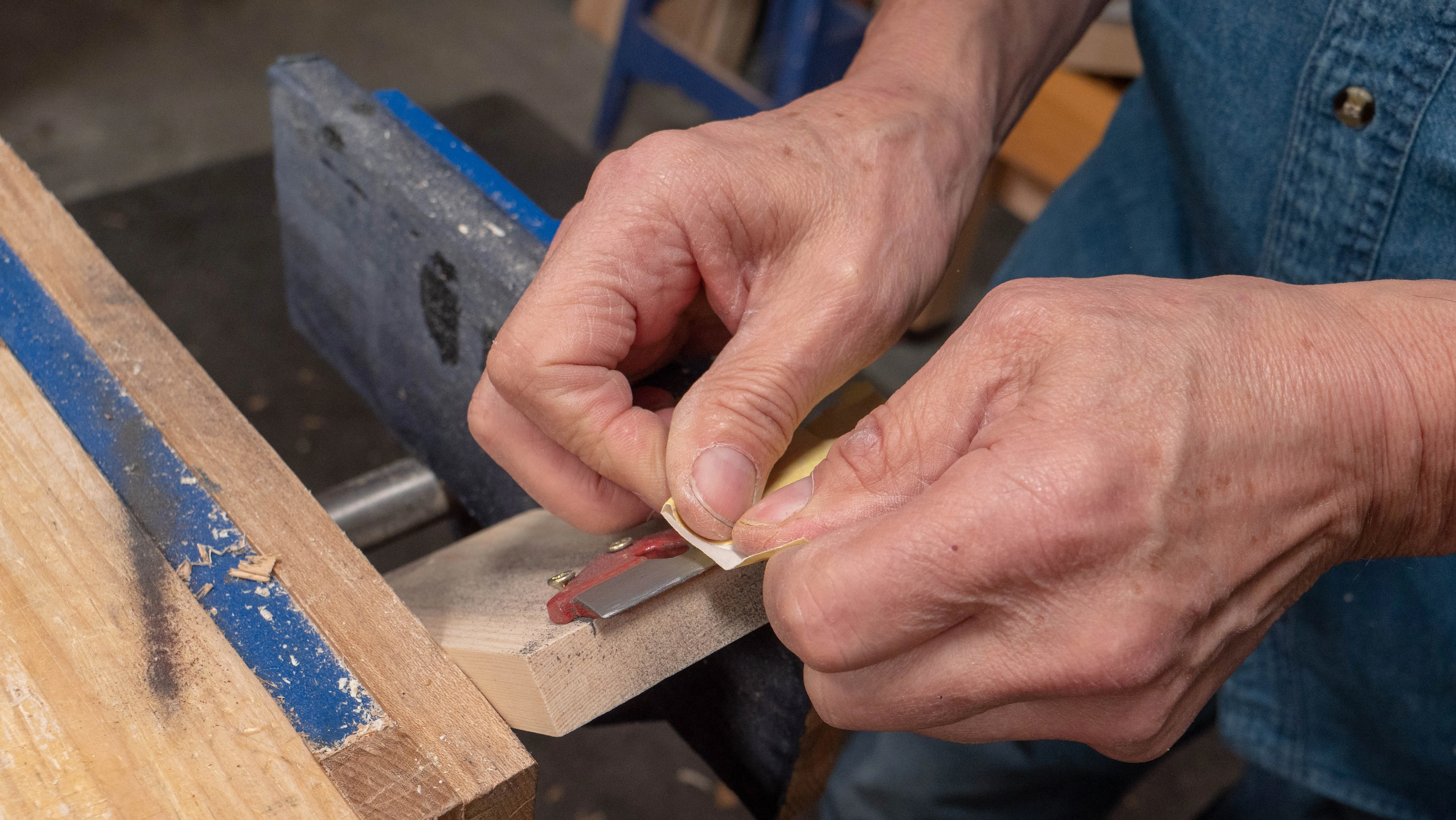 Use sandpaper to refine the edge