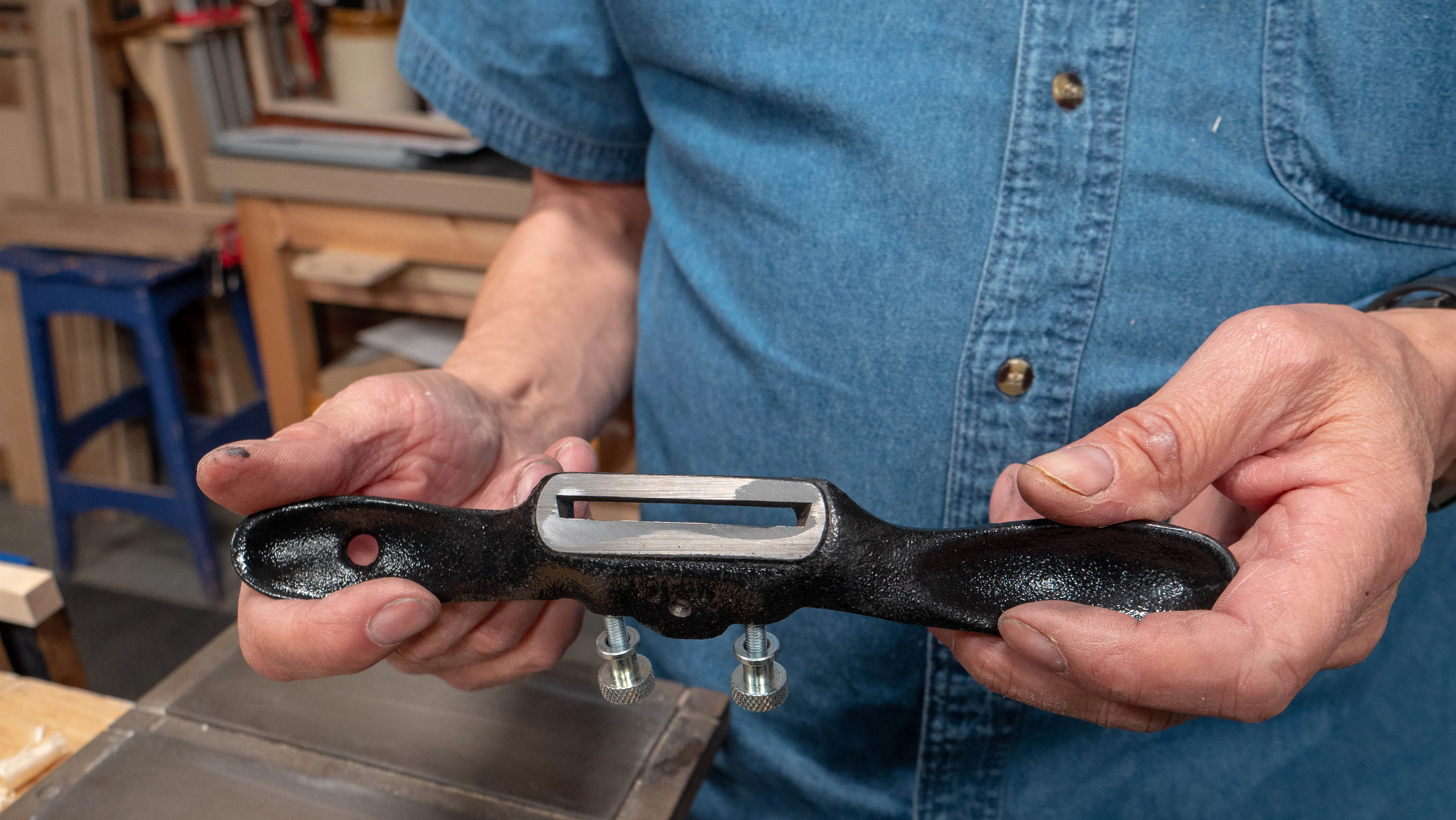 The shiny areas indicate the high spots which have been abraded away