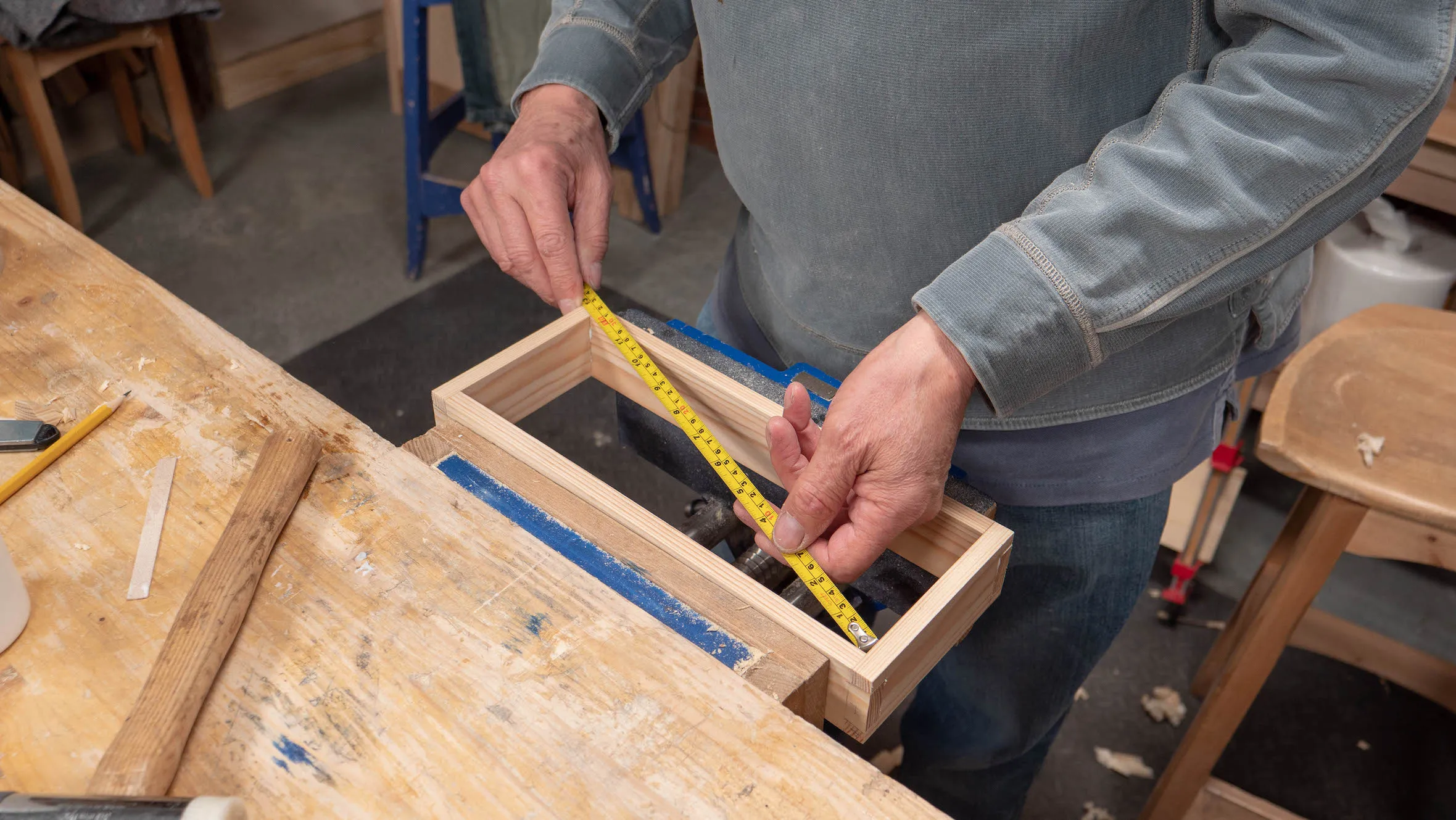 Measure the diagonal lengths, from corner to corner