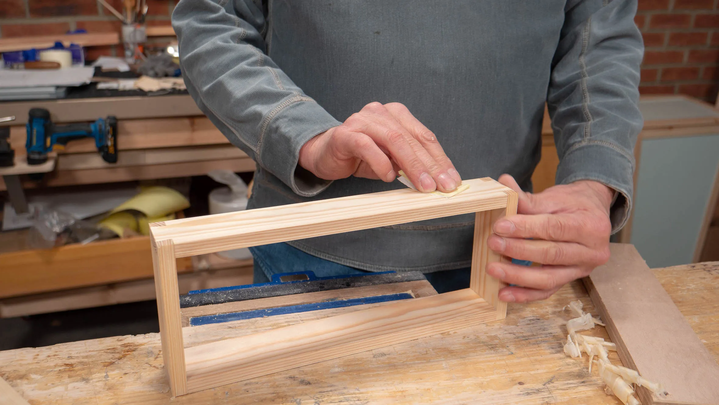 Give the surfaces a light rub down