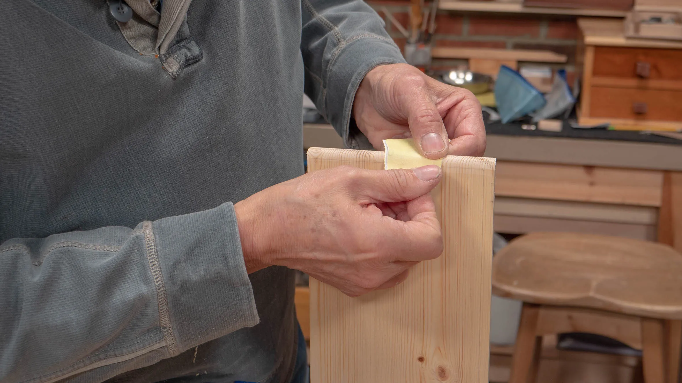 Sand the roundover with 240 grit sandpaper