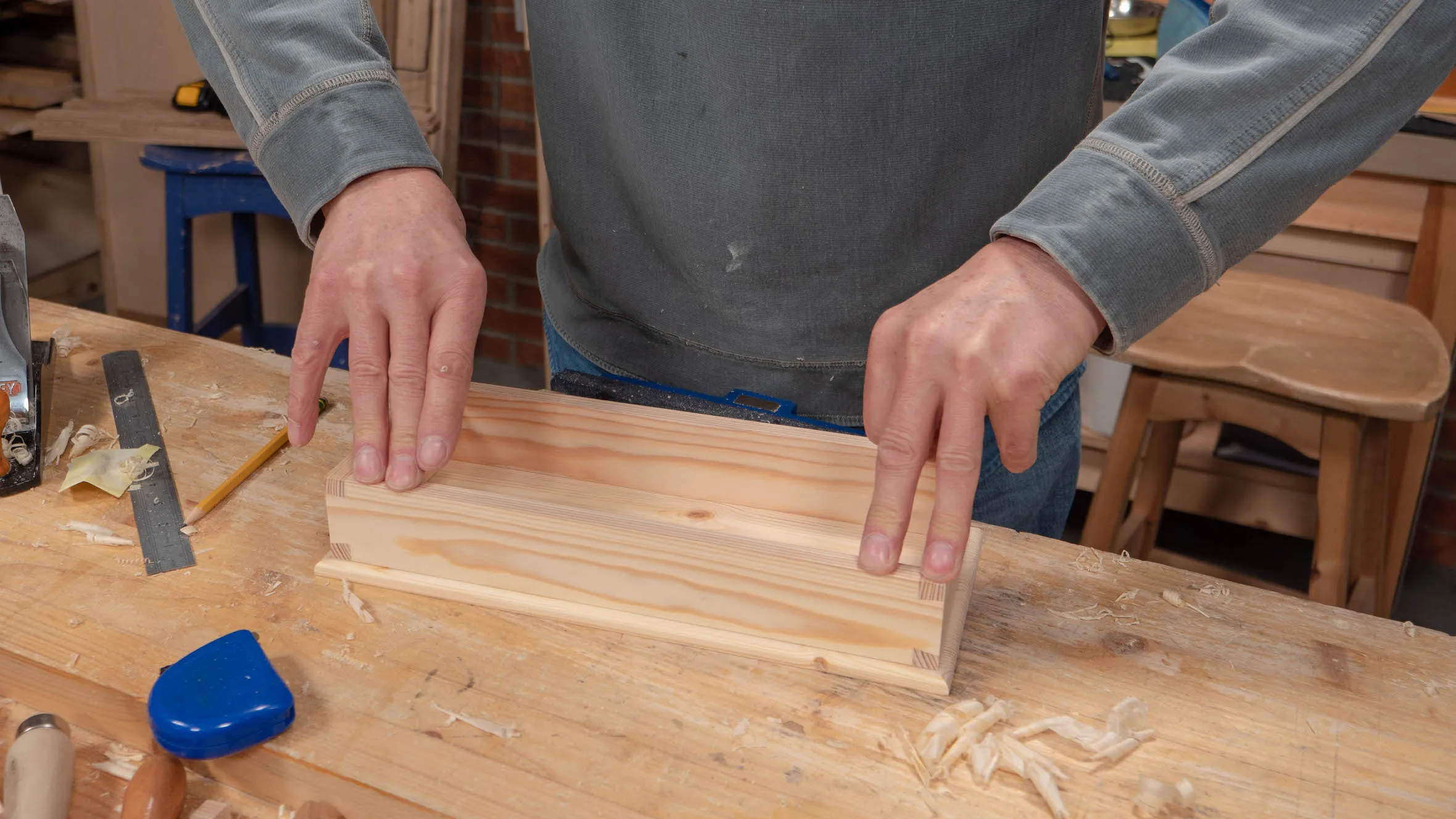 Hold down for a few seconds for the glue to grab