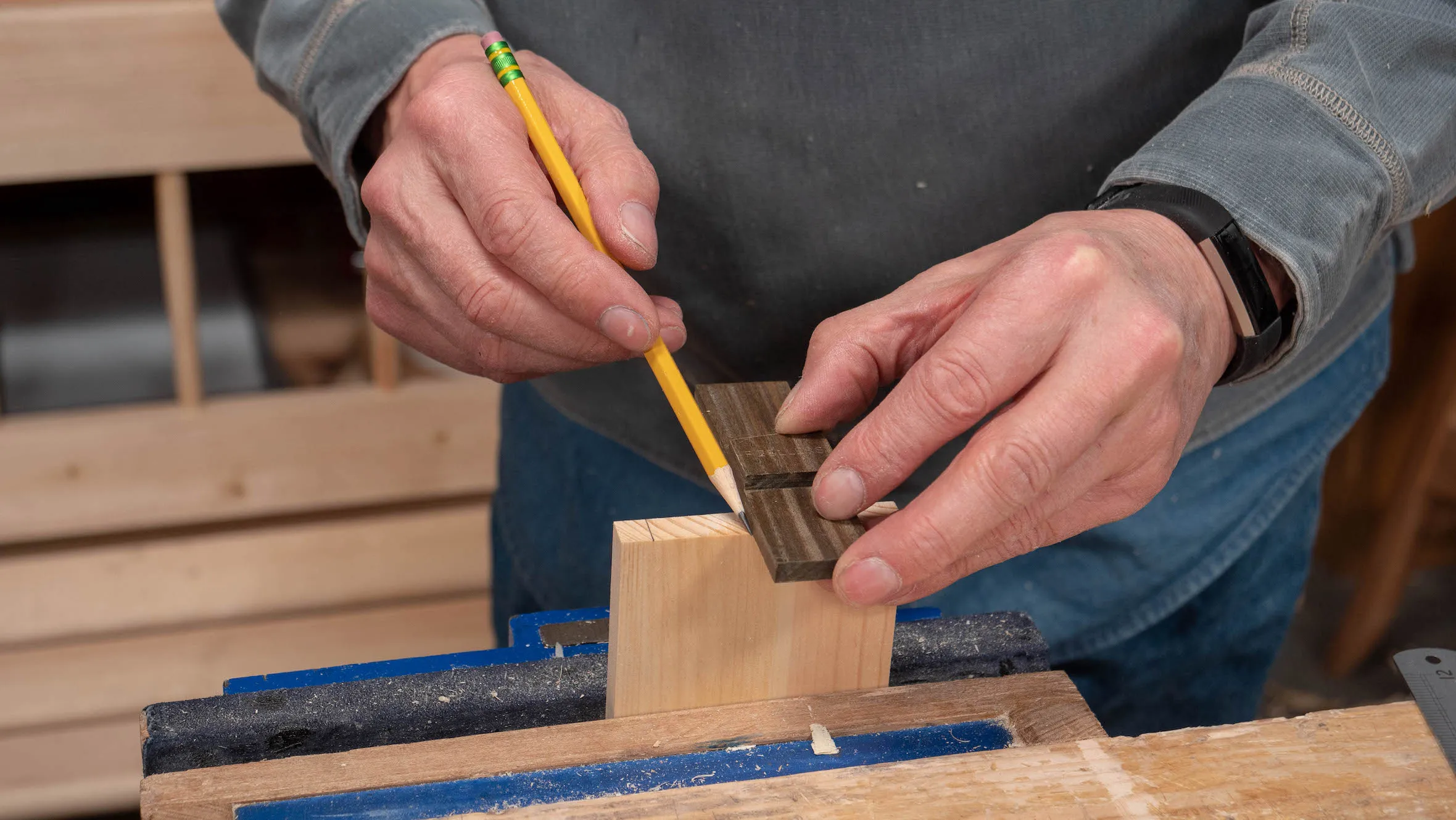 Square all four lines across the top