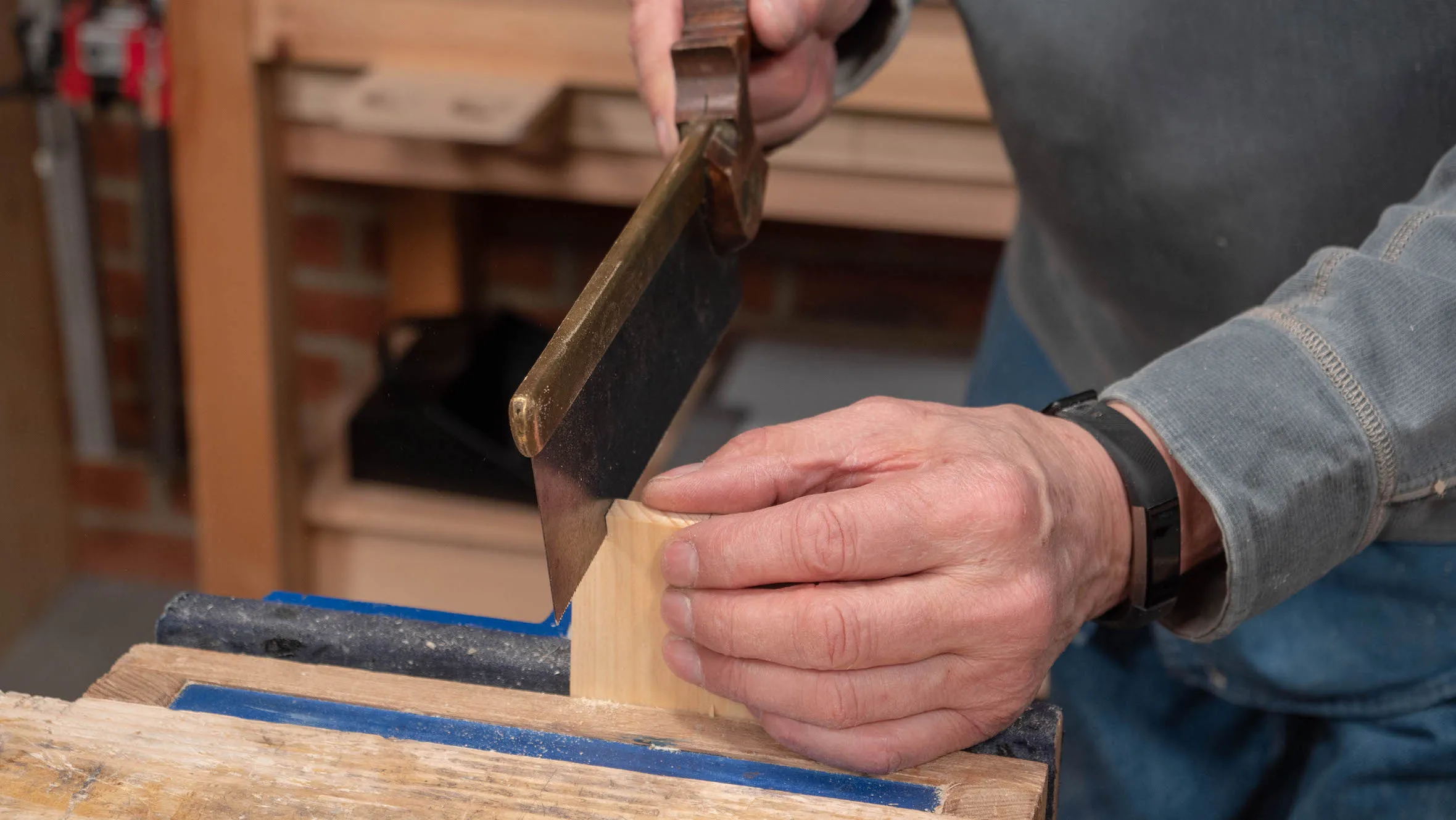 Saw down the sides of your tails with a fine toothed back saw